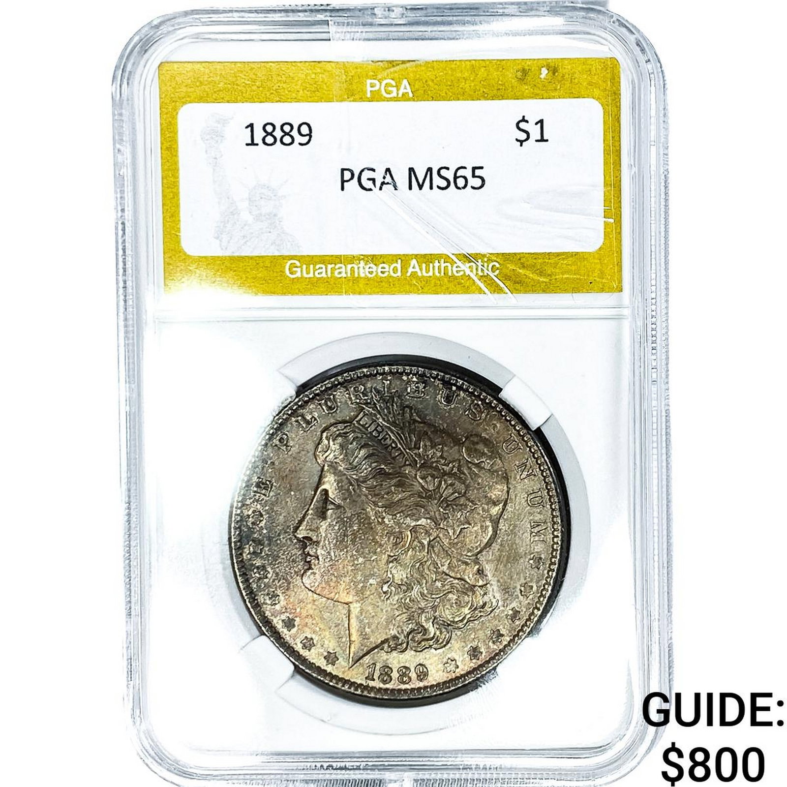 1889 Morgan Silver Dollar PGA MS65: 1889 Morgan Silver Dollar PGA MS65