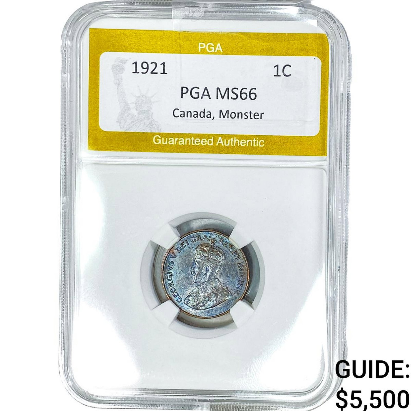 1921 Canada 1 Cent Monster PGA MS66 (1 of 2)