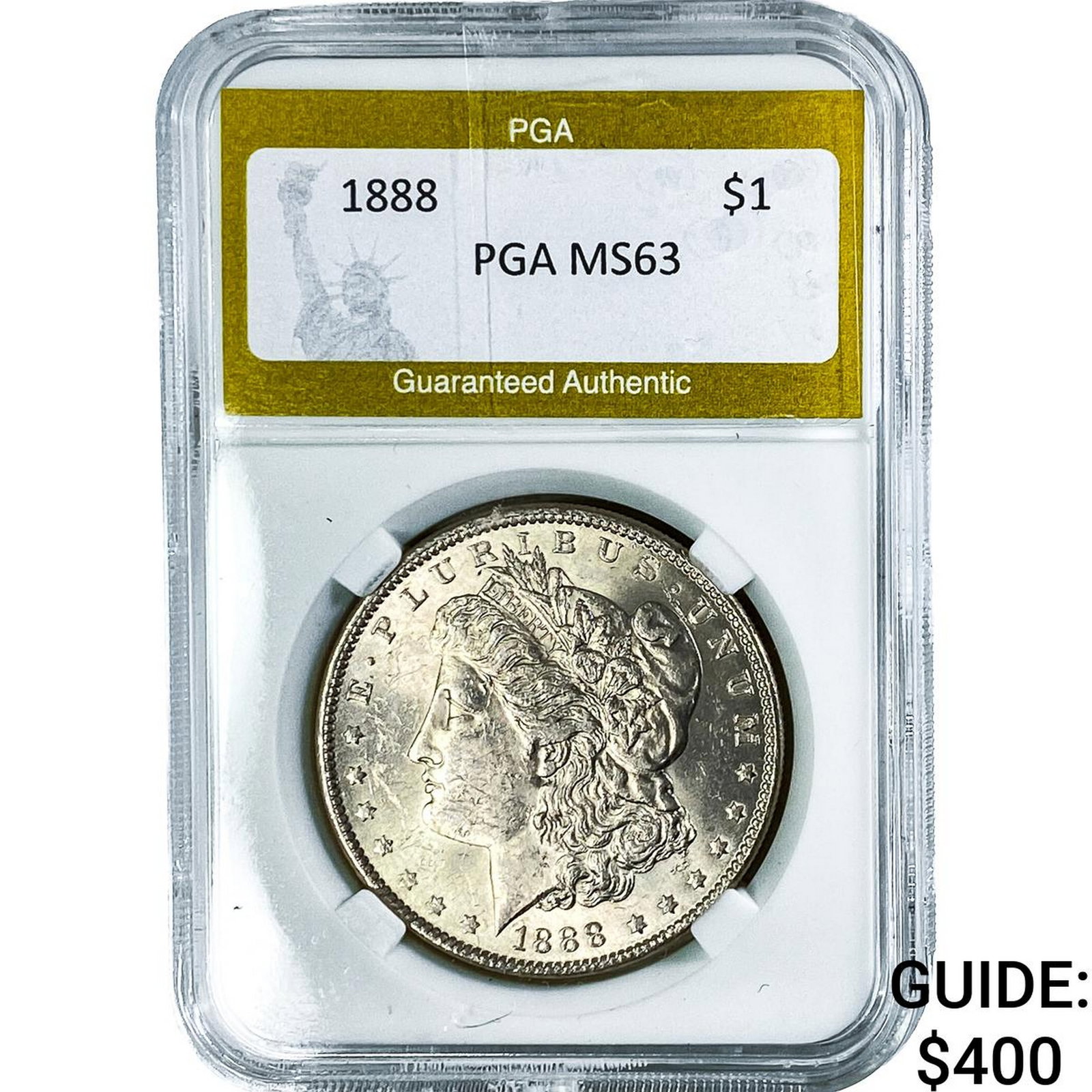 1888 Morgan Silver Dollar PGA MS63: 1888 Morgan Silver Dollar PGA MS63