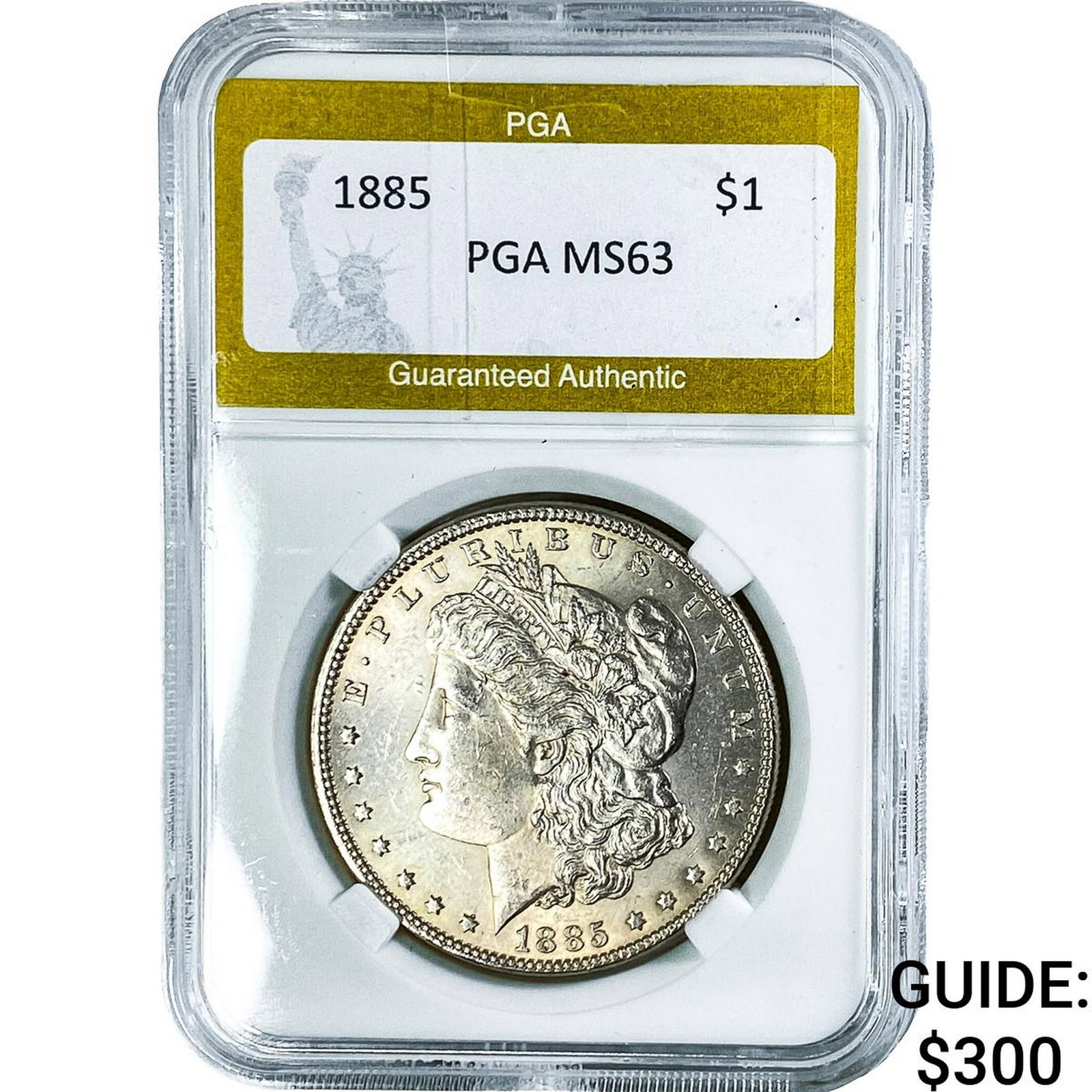 1885 Morgan Silver Dollar PGA MS63: 1885 Morgan Silver Dollar PGA MS63