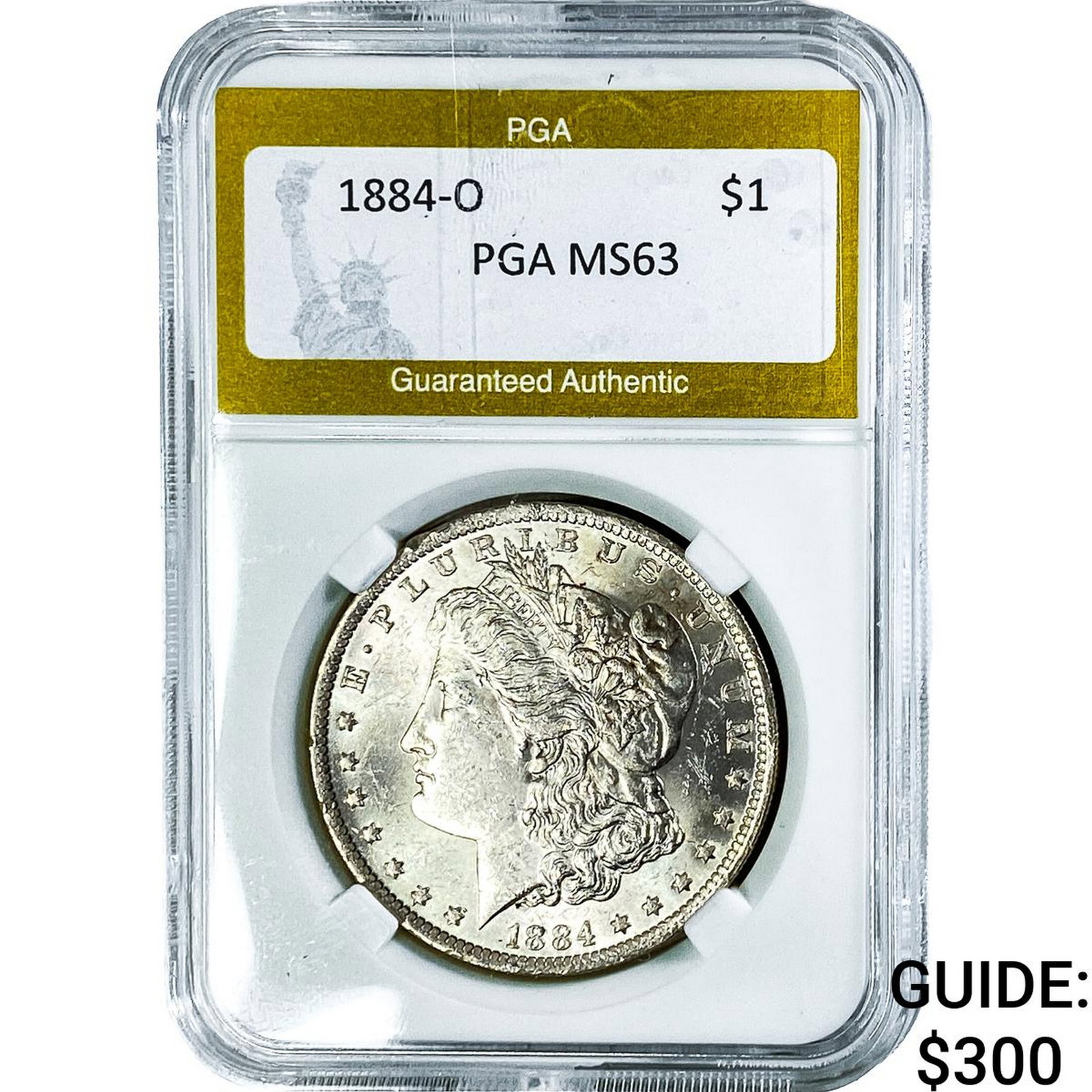 1884-O Morgan Silver Dollar PGA MS63: 1884-O Morgan Silver Dollar PGA MS63