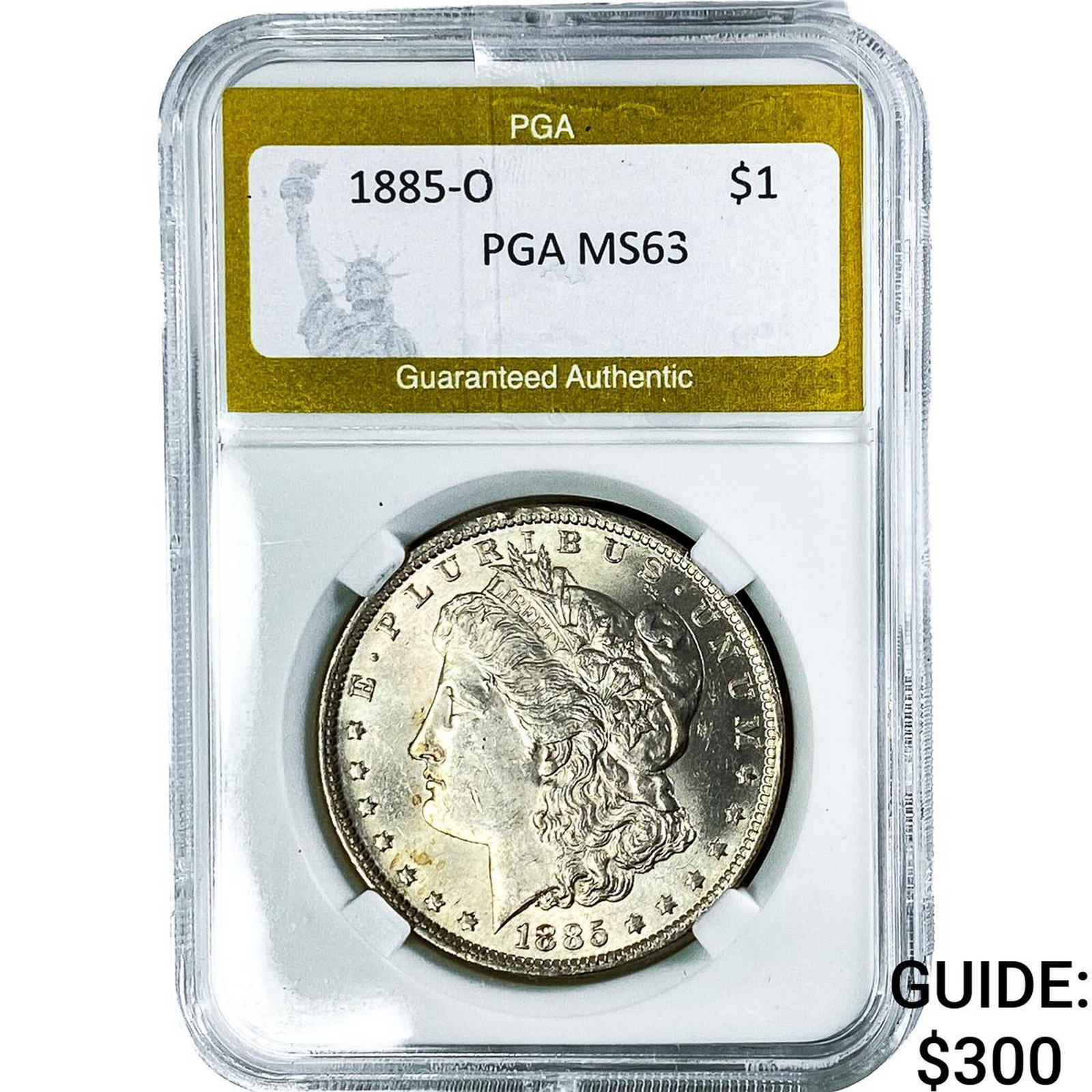 1885-O Morgan Silver Dollar PGA MS63: 1885-O Morgan Silver Dollar PGA MS63