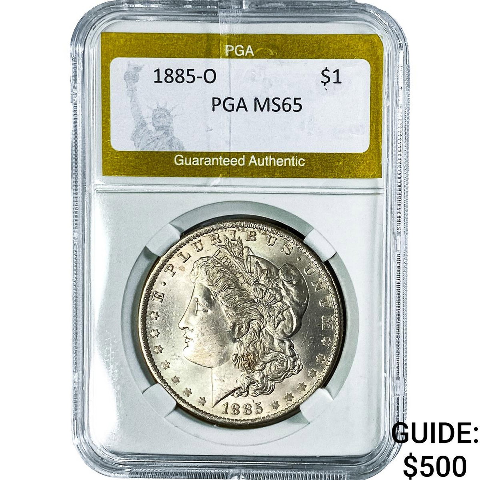1885-O Morgan Silver Dollar PGA MS65: 1885-O Morgan Silver Dollar PGA MS65