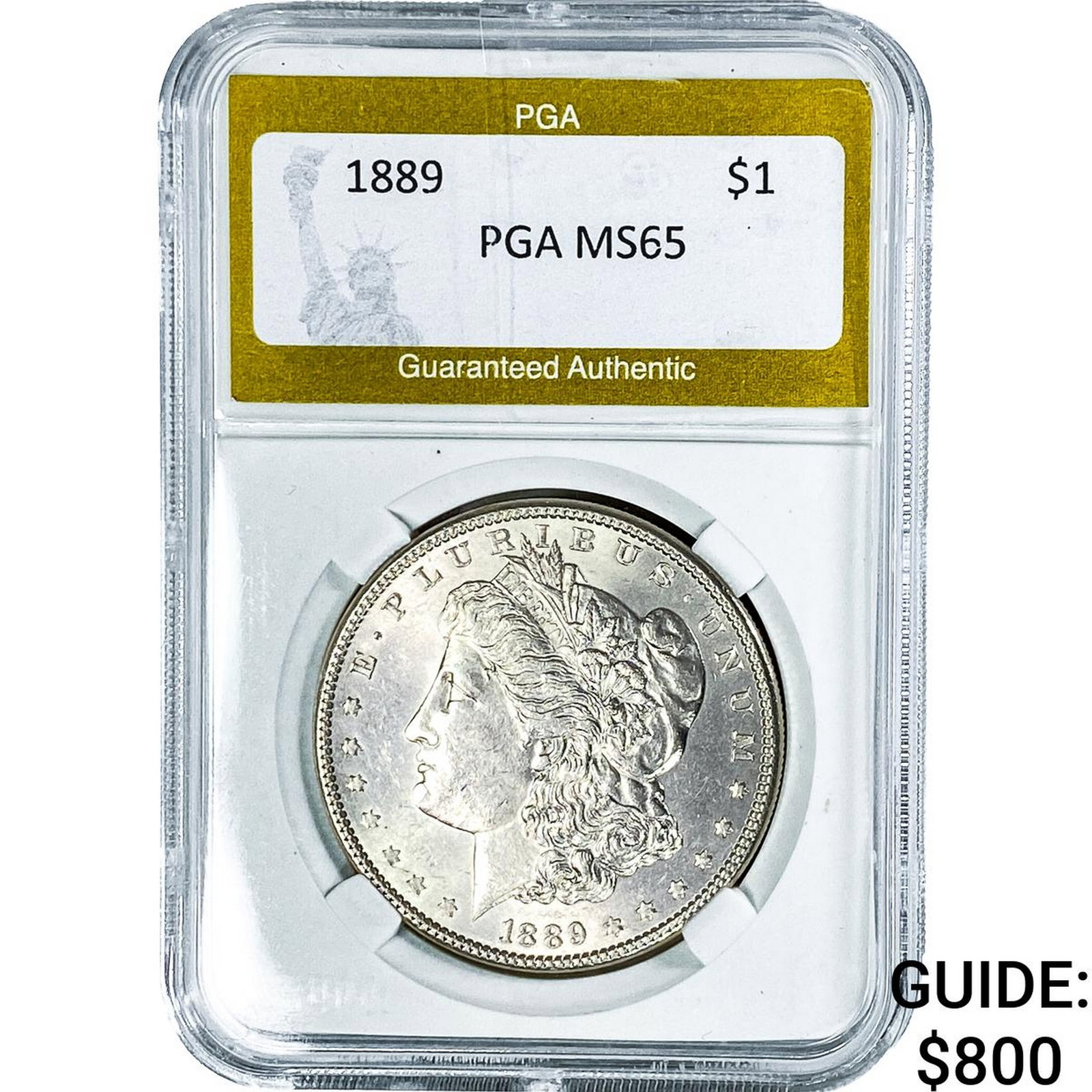 1889 Morgan Silver Dollar PGA MS65: 1889 Morgan Silver Dollar PGA MS65