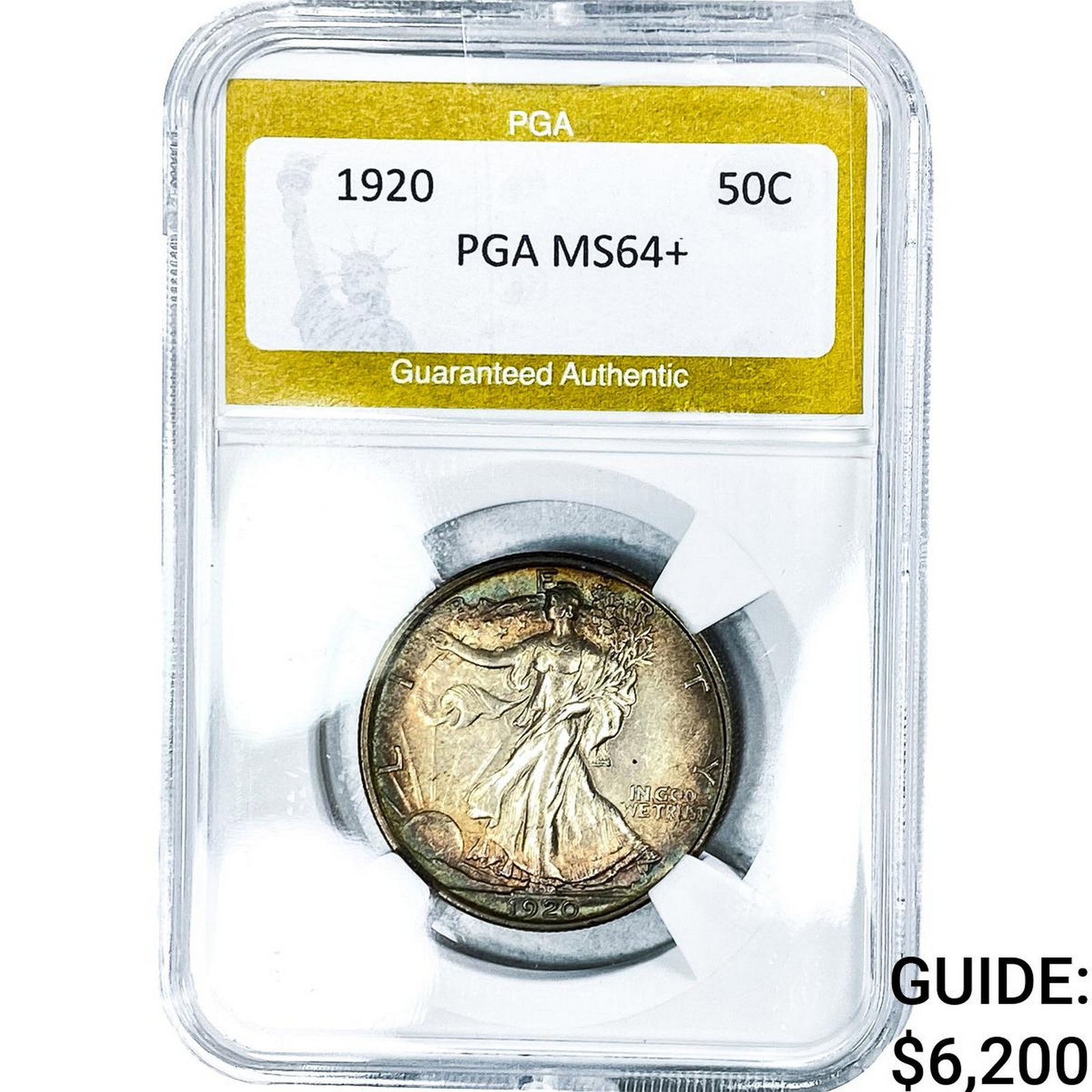 1920 Walking Liberty Half Dollar PGA MS64+: 1920 Walking Liberty Half Dollar PGA MS64+