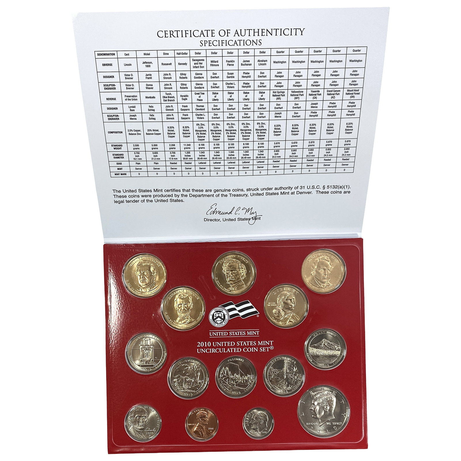 [14] 2010 U.S. Mint UNC Coin Set Denver (1 of 2)