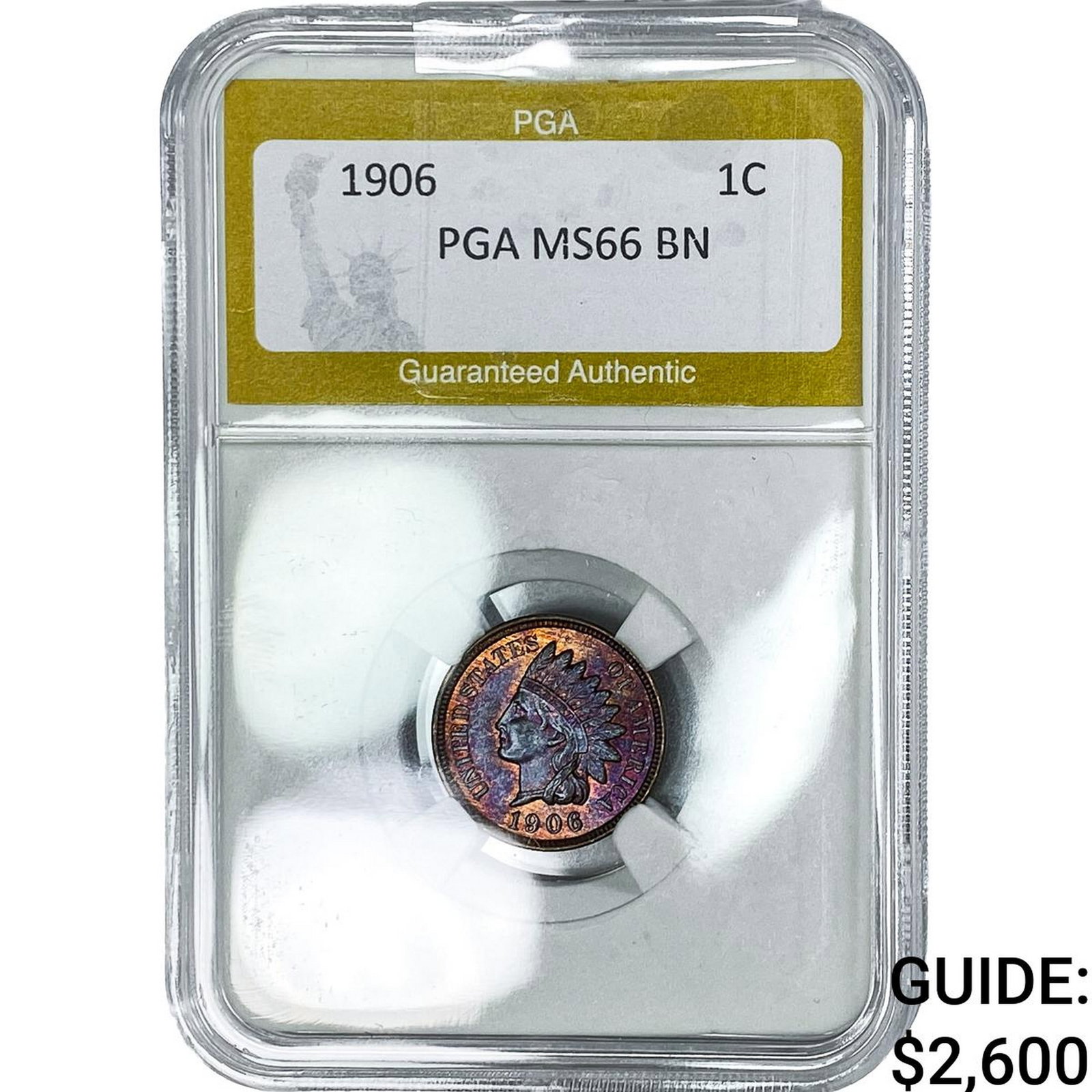1906 Indian Head Cent PGA MS66 BN: 1906 Indian Head Cent PGA MS66 BN