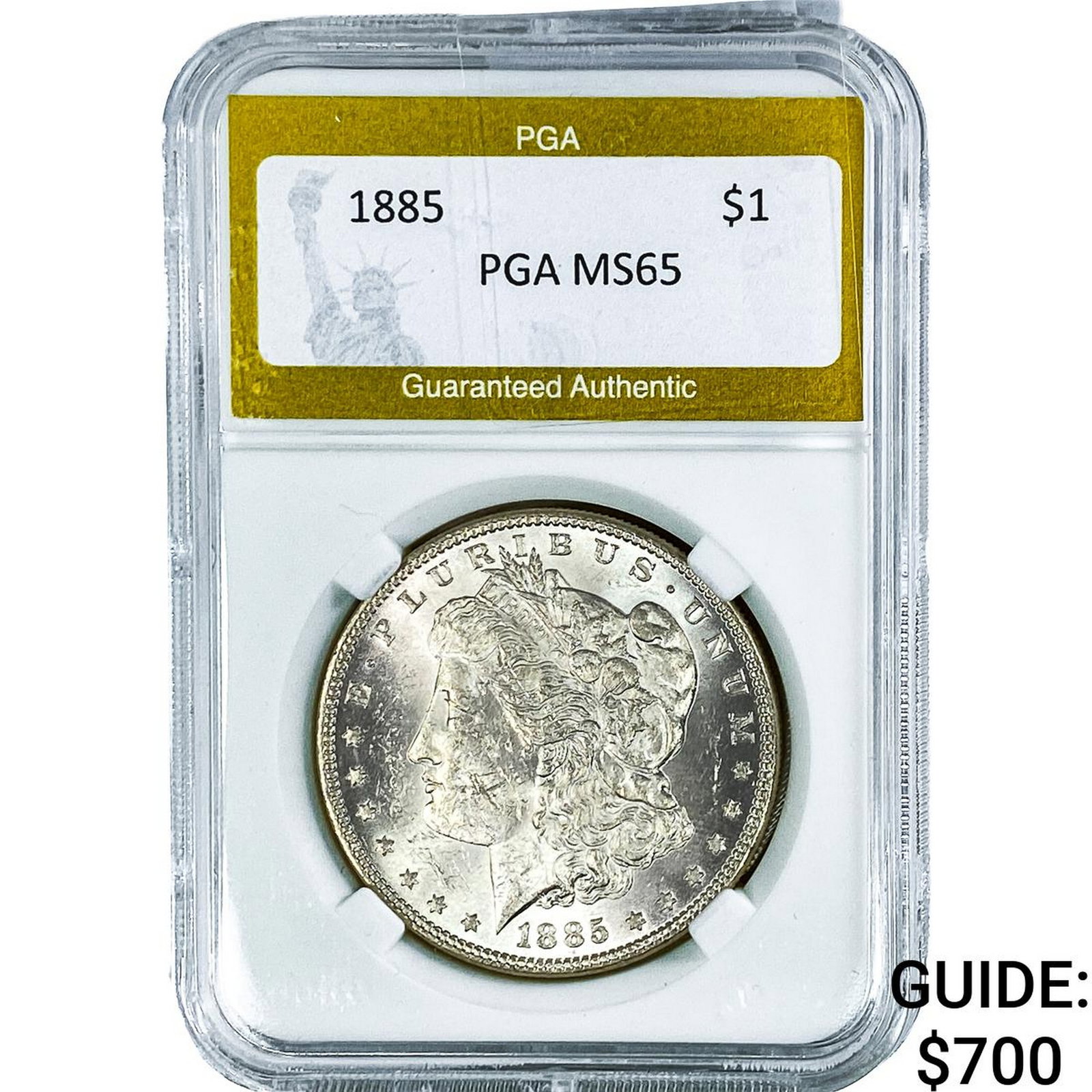 1885 Morgan Silver Dollar PGA MS65: 1885 Morgan Silver Dollar PGA MS65