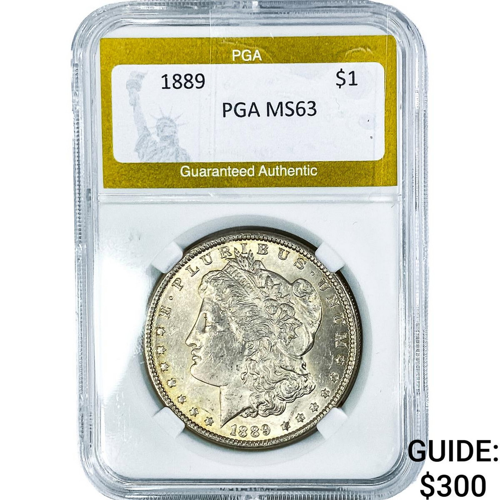 1889 Morgan Silver Dollar PGA MS63: 1889 Morgan Silver Dollar PGA MS63