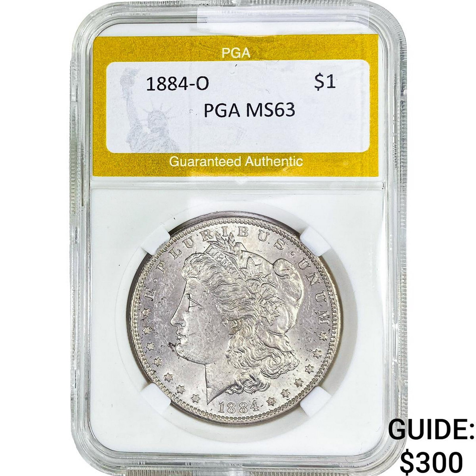1884-O Morgan Silver Dollar PGA MS63: 1884-O Morgan Silver Dollar PGA MS63