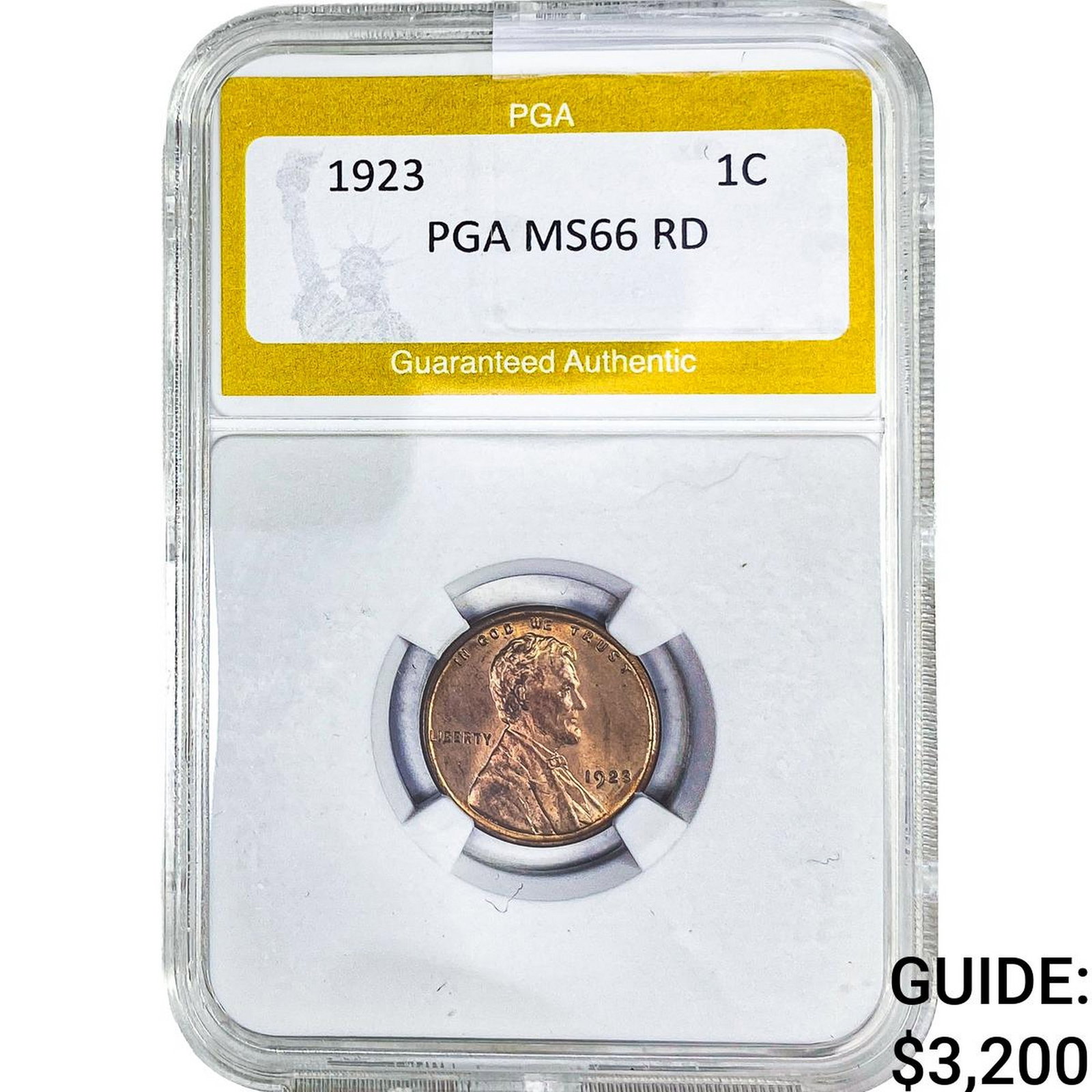 1923 Wheat Cent PGA MS66 RD: 1923 Wheat Cent PGA MS66 RD
