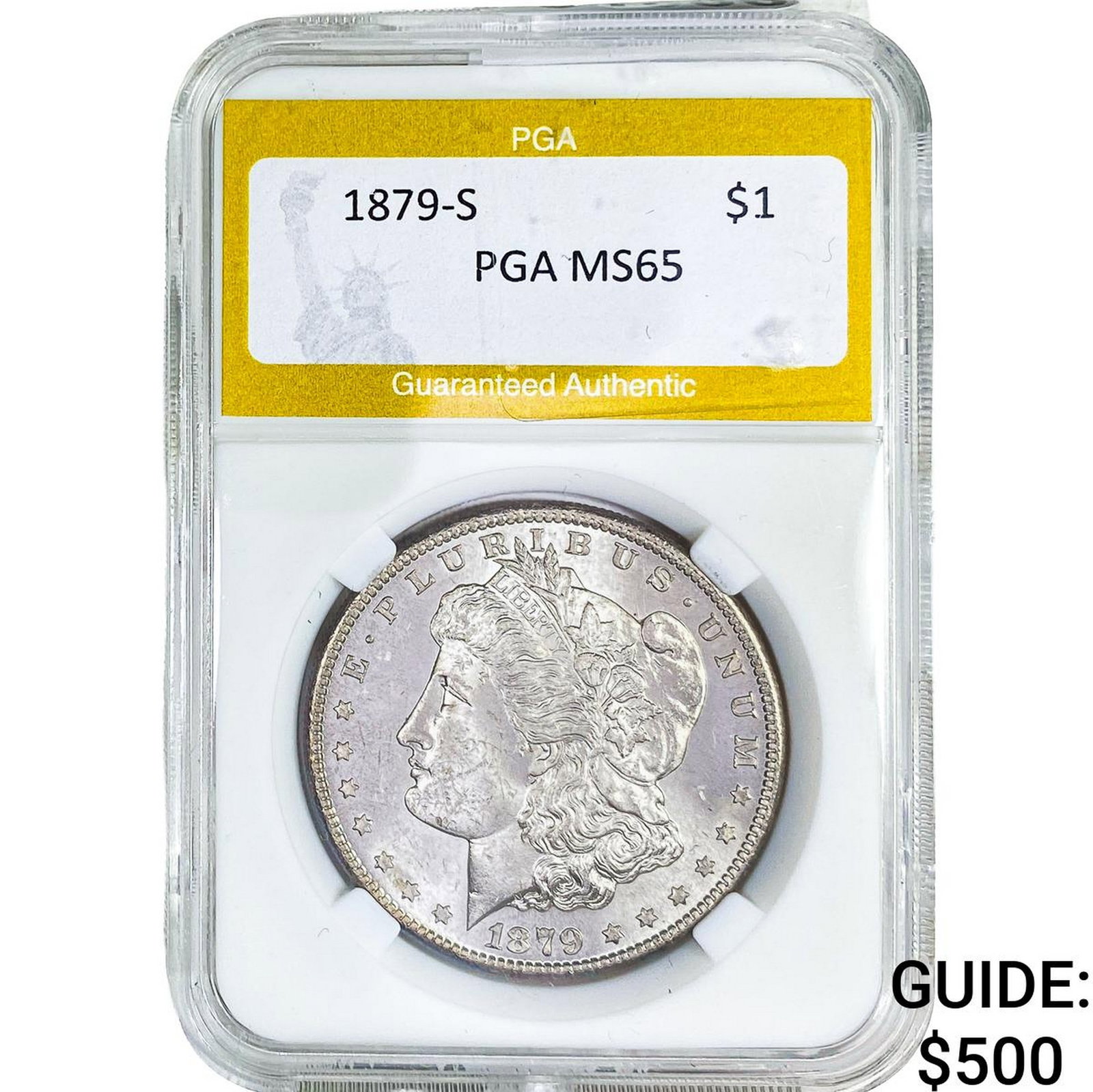 1879-S Morgan Silver Dollar PGA MS65: 1879-S Morgan Silver Dollar PGA MS65