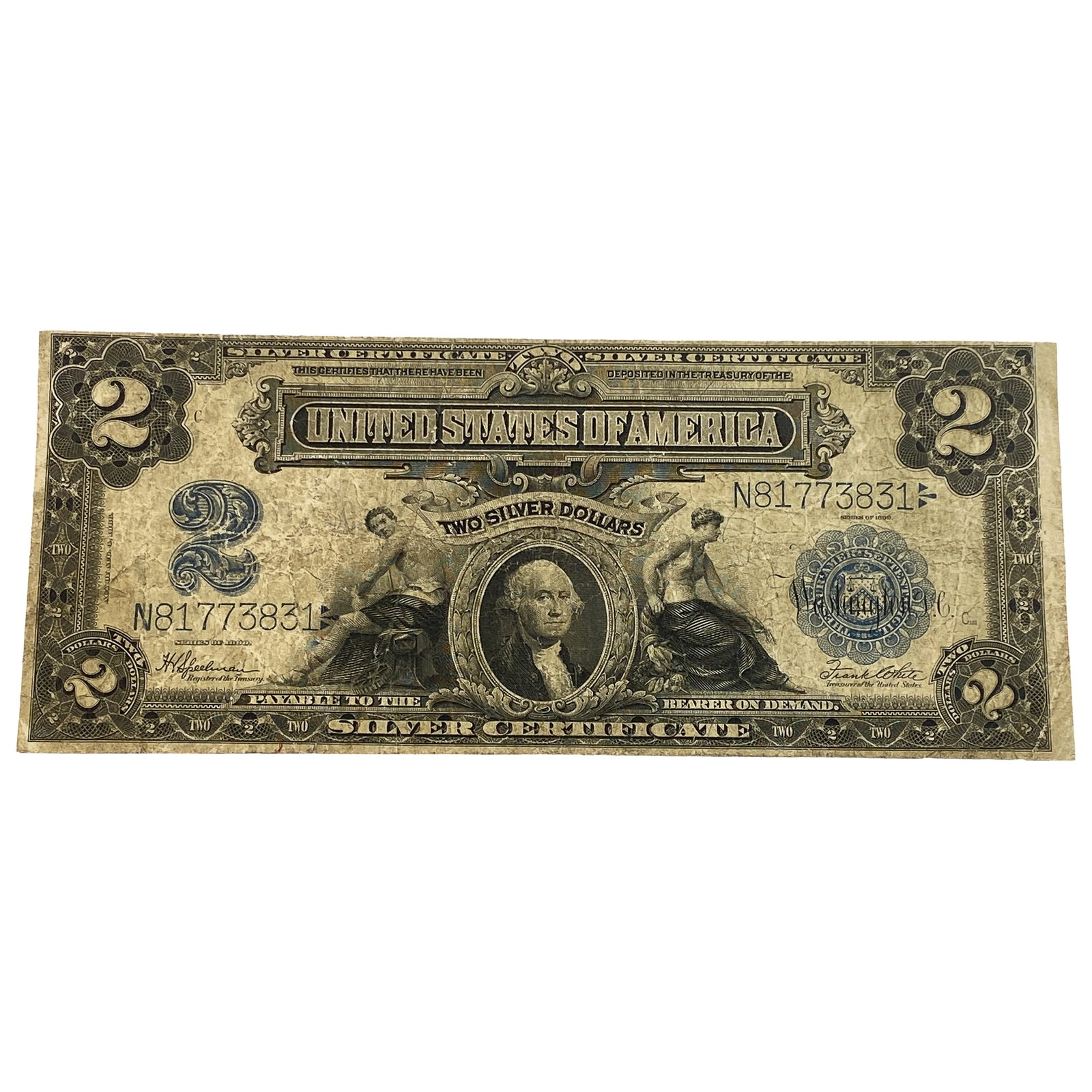 1899 $2 Mini Porthole Silver Cert. (1 of 2)