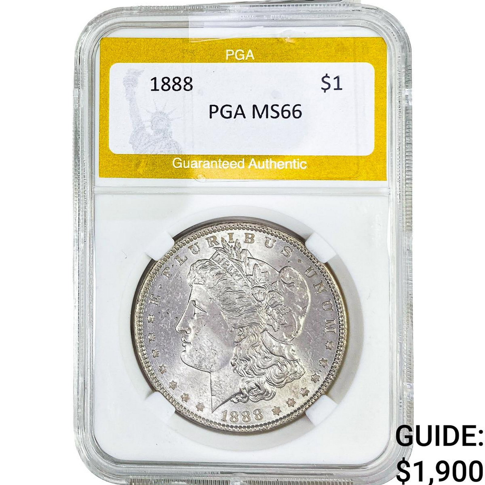 1888 Morgan Silver Dollar PGA MS66: 1888 Morgan Silver Dollar PGA MS66