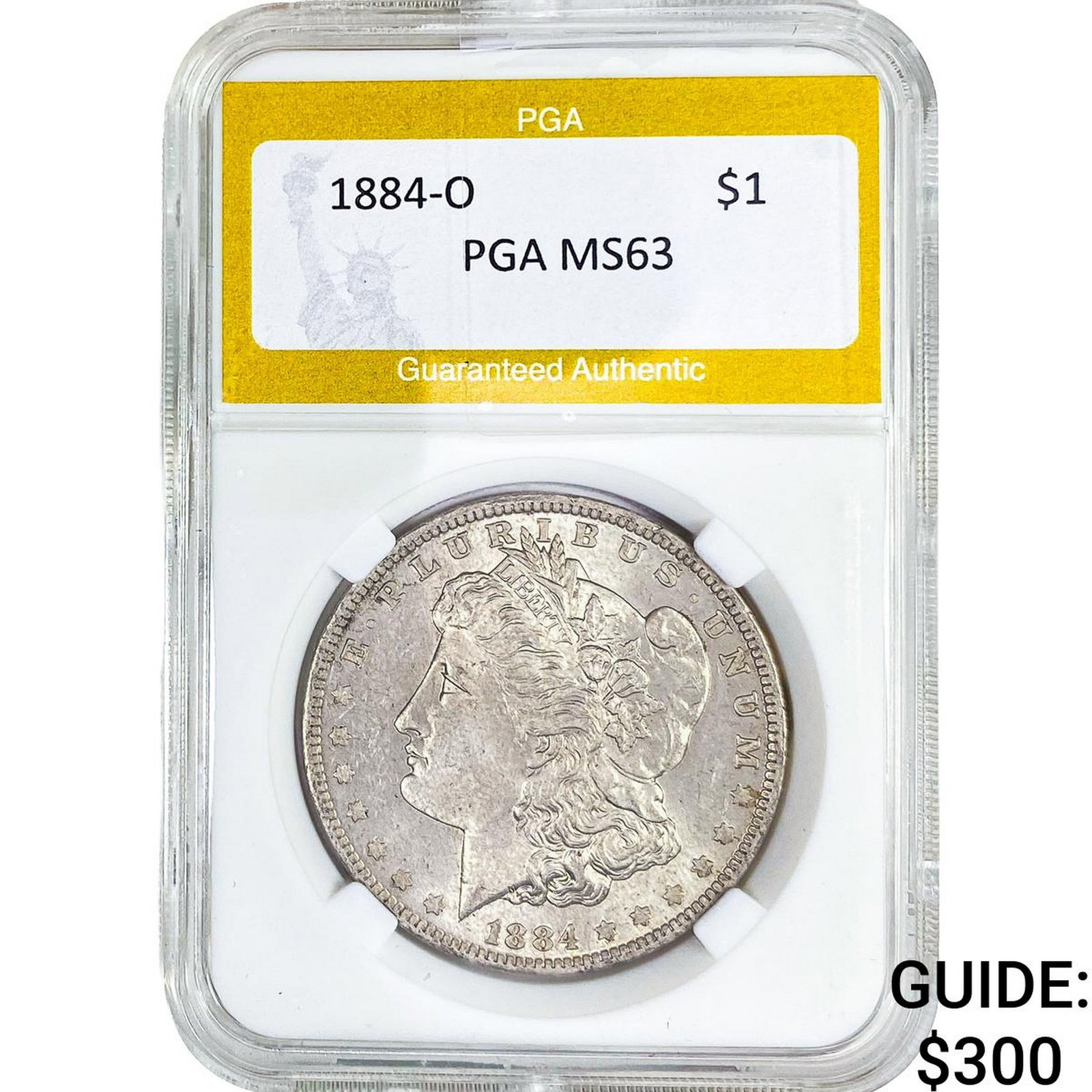 1884-O Morgan Silver Dollar PGA MS63: 1884-O Morgan Silver Dollar PGA MS63
