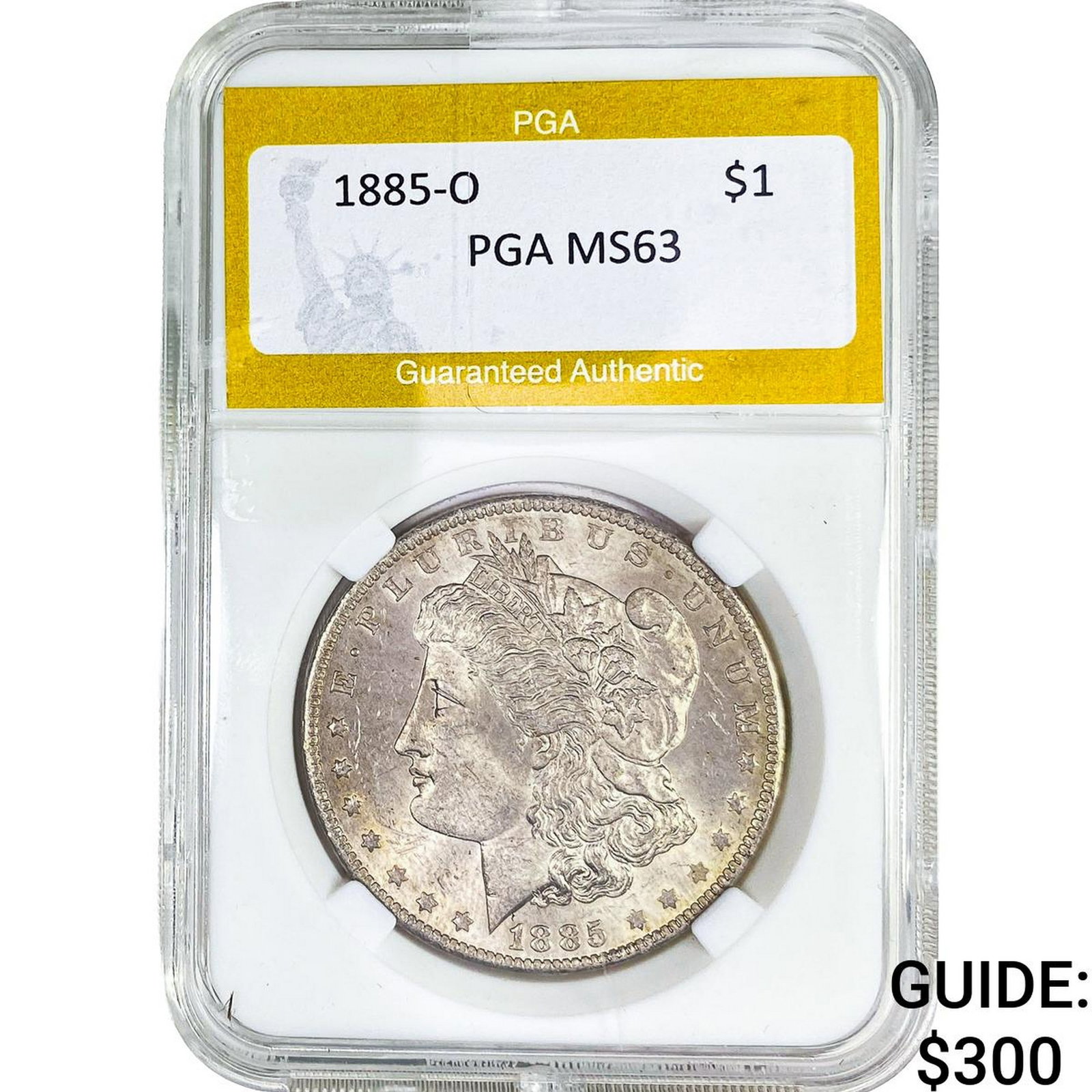 1885-O Morgan Silver Dollar PGA MS63: 1885-O Morgan Silver Dollar PGA MS63