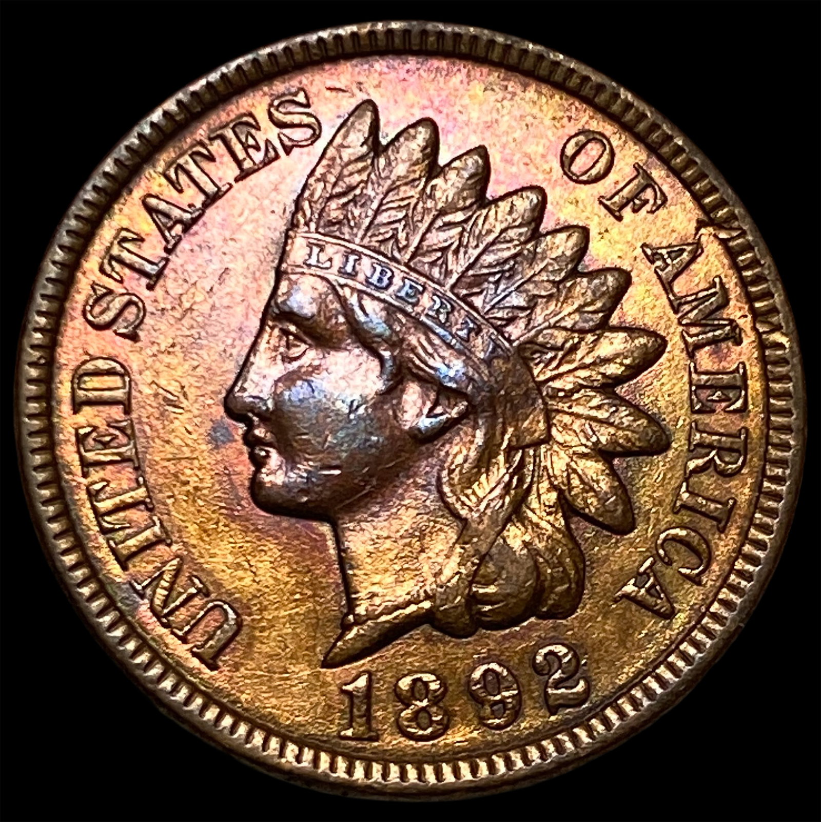 1892 RD Indian Head Cent UNCIRCULATED: 1892 RD Indian Head Cent UNCIRCULATED
