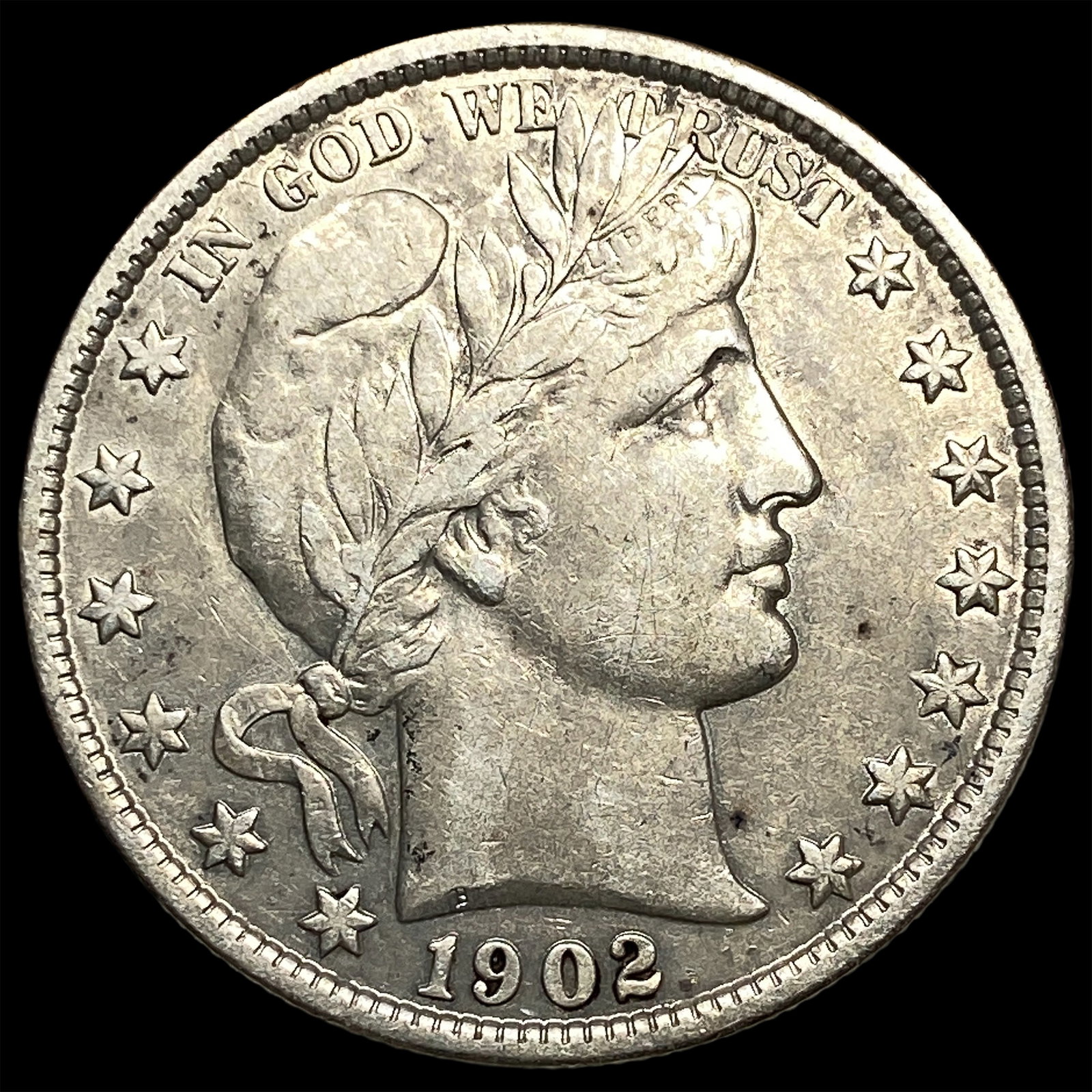 1902 Barber Half Dollar CLOSELY UNCIRCULATED: 1902 Barber Half Dollar CLOSELY UNCIRCULATED