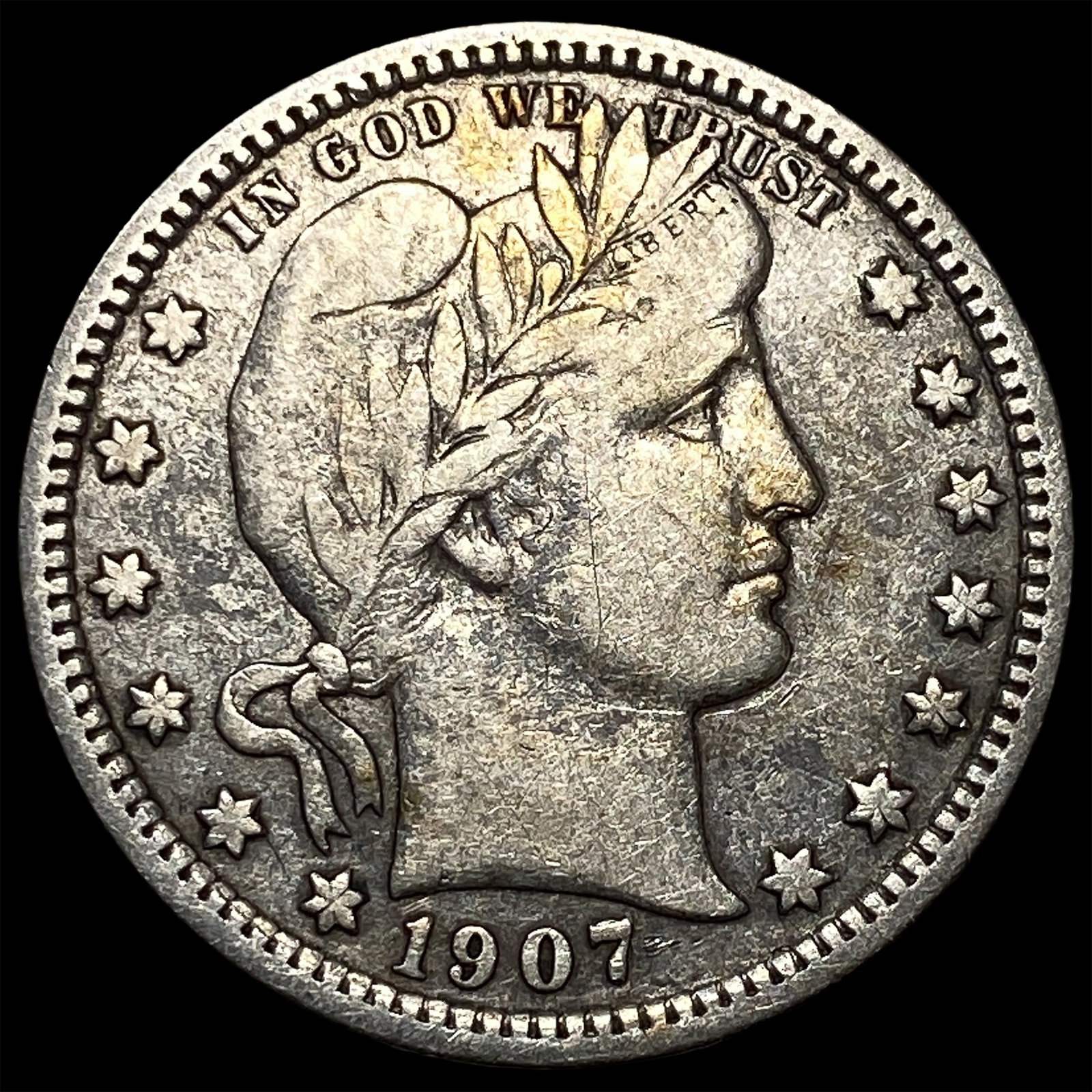 1907 Barber Quarter NEARLY UNCIRCULATED (1 of 2)