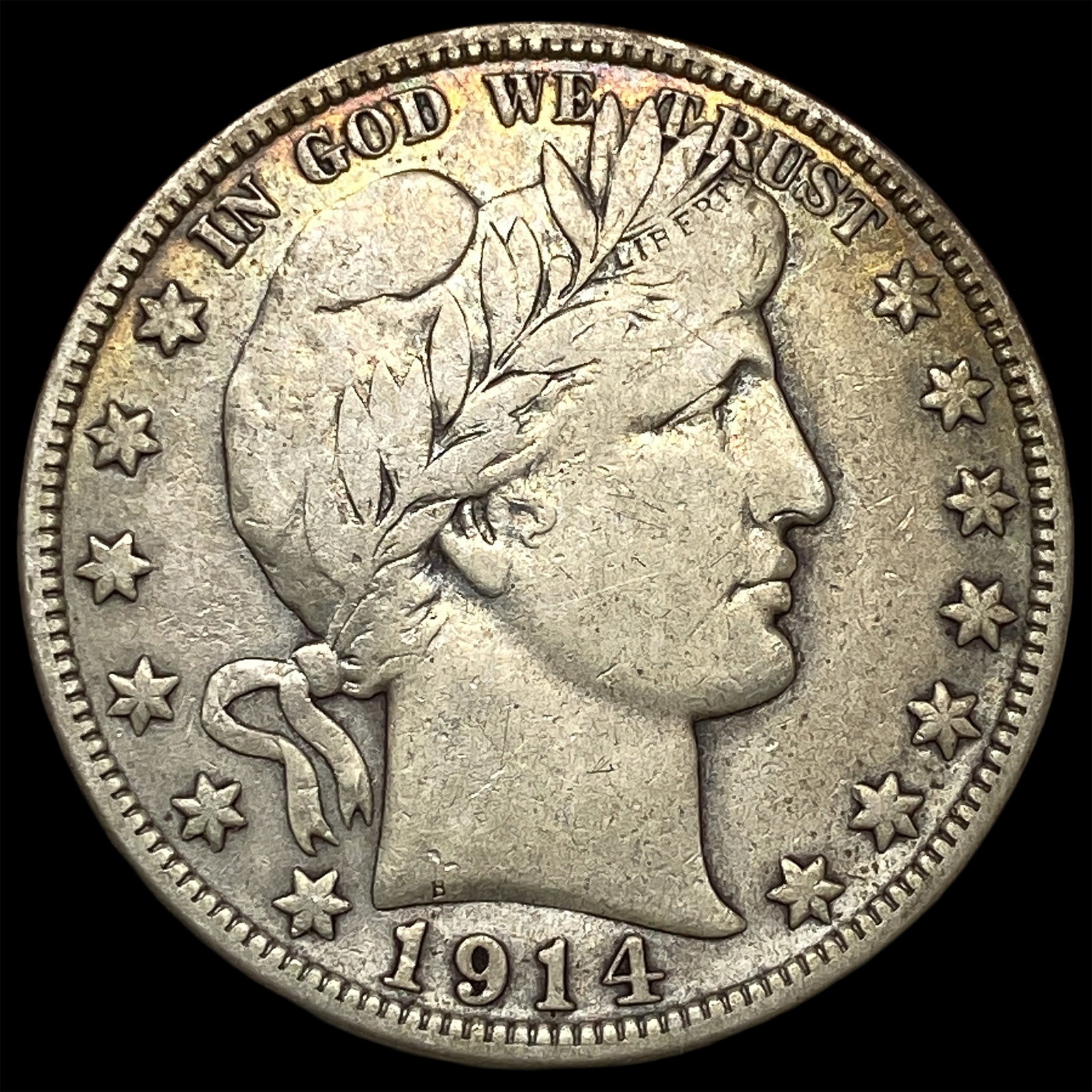 1914-S Silver Barber Half Dollar LIGHTLY CIRCULATED: 1914-S Silver Barber Half Dollar LIGHTLY CIRCULATED