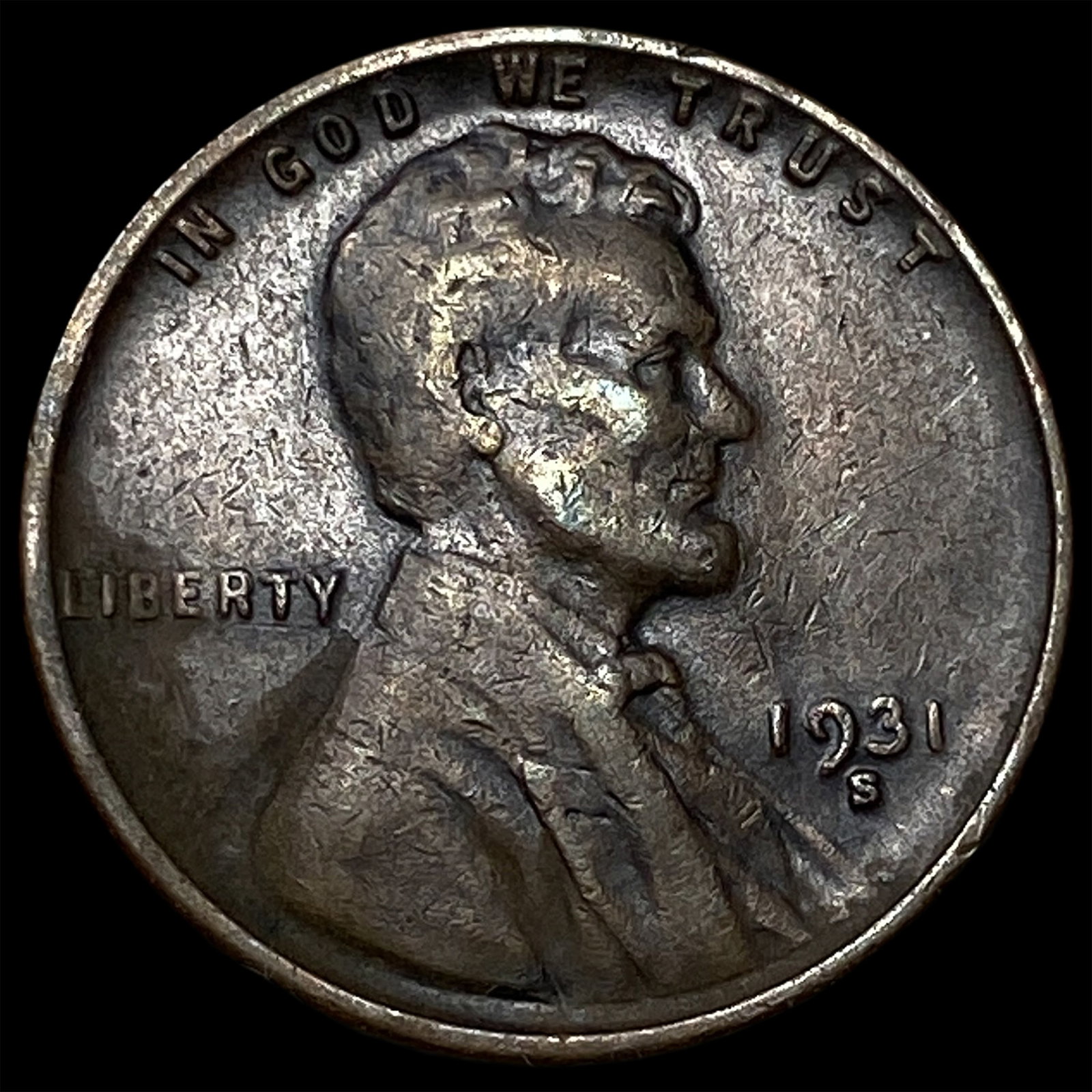 1931-S Lincoln Wheat Cent LIGHTLY CIRCULATED: 1931-S Lincoln Wheat Cent LIGHTLY CIRCULATED