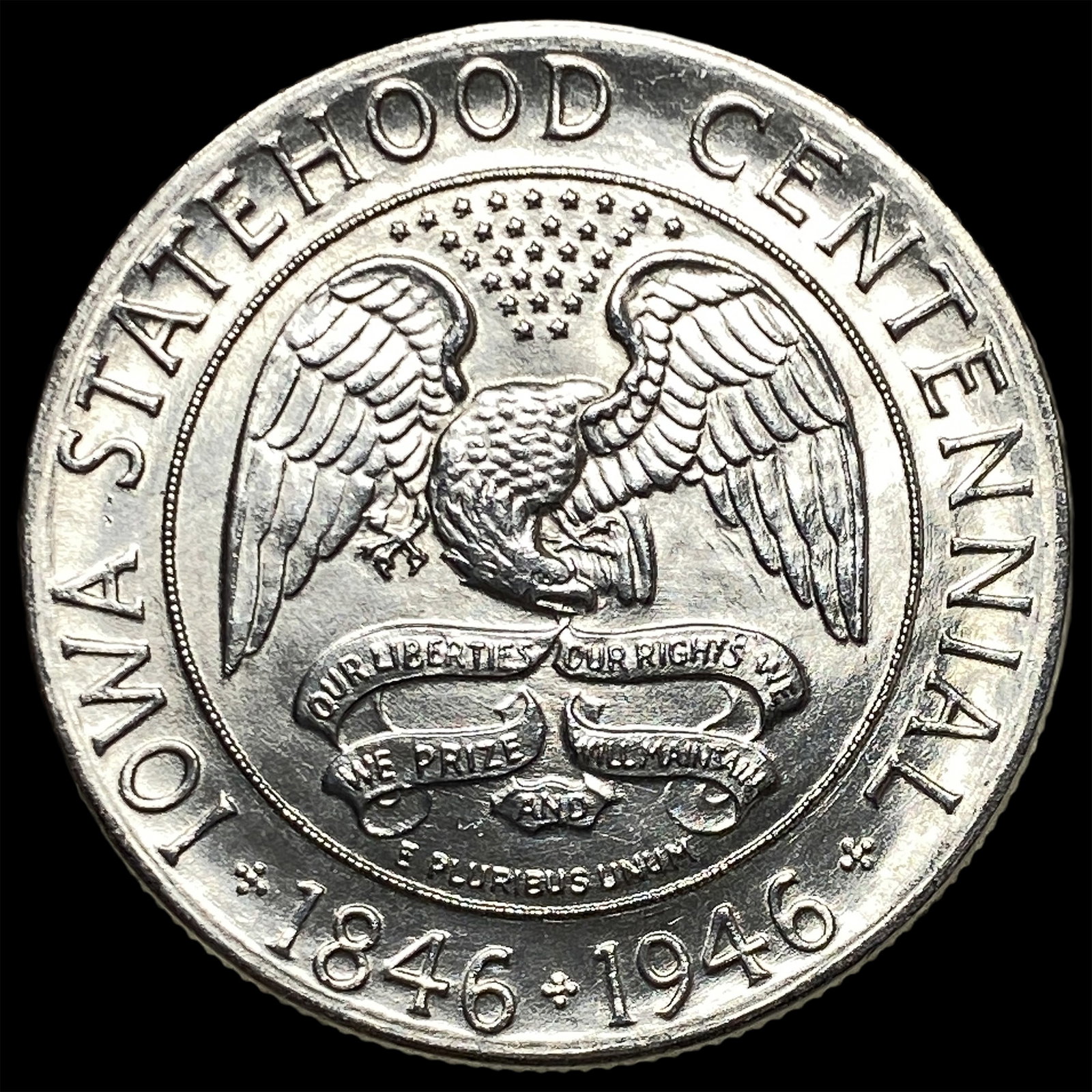 1946 Silver Iowa Half Dollar GEM BU: 1946 Silver Iowa Half Dollar GEM BU
