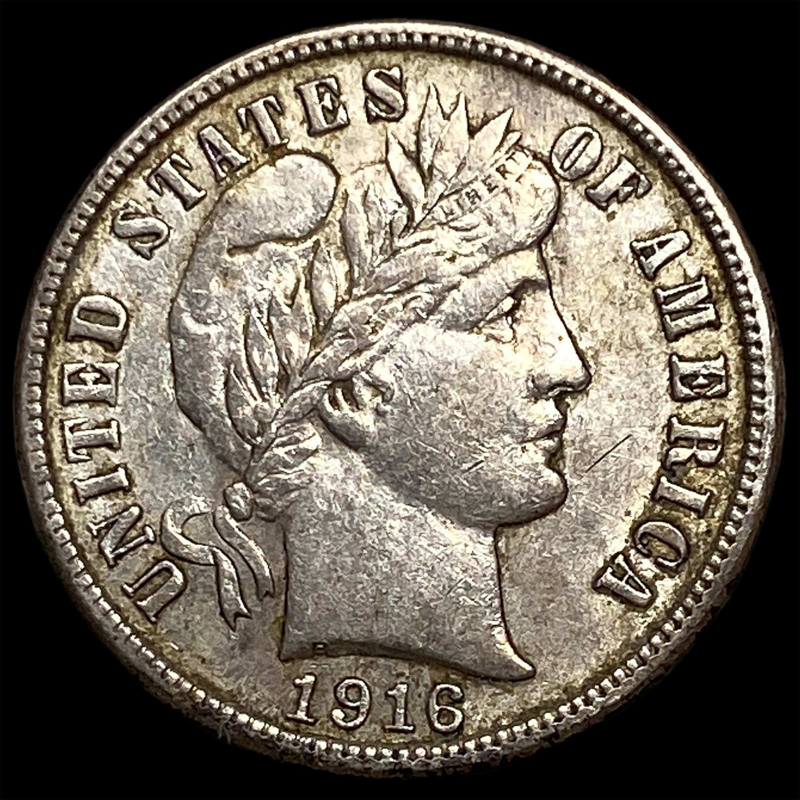 1916-S Silver Barber Dime UNCIRCULATED: 1916-S Silver Barber Dime UNCIRCULATED