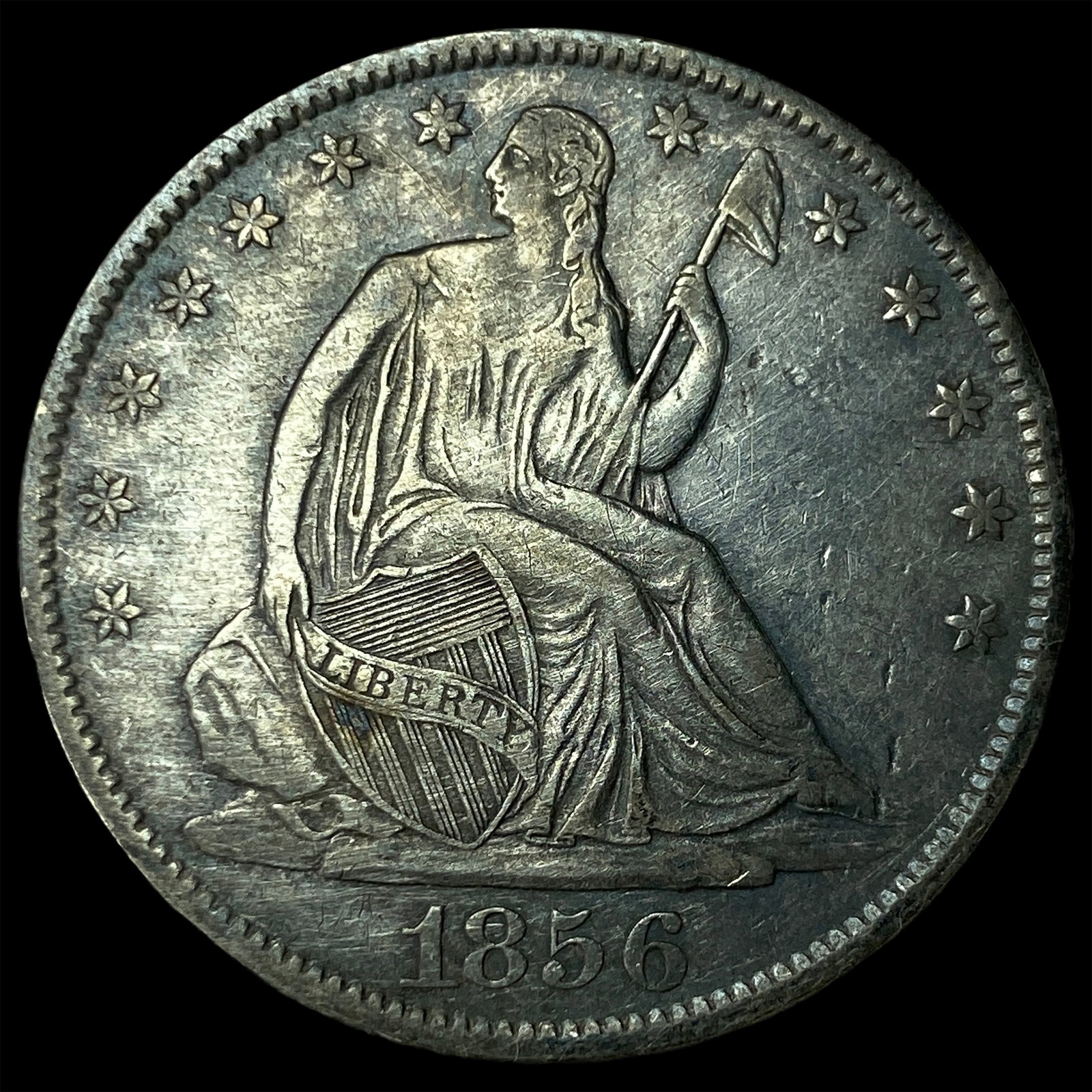 1856-O Silver Half Dollar CLOSELY UNCIRCULATED: 1856-O Silver Half Dollar CLOSELY UNCIRCULATED