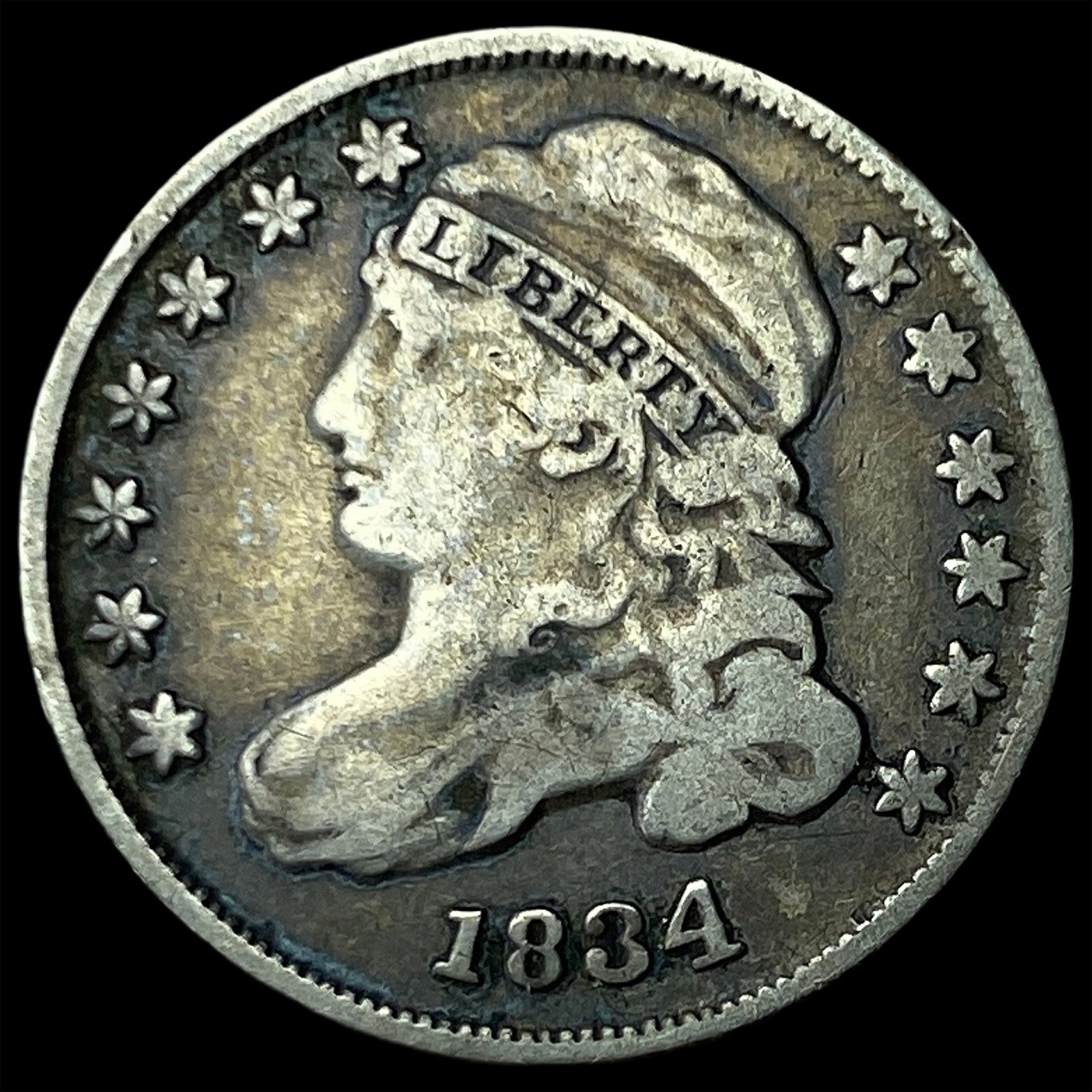 1834 Capped Bust Dime NEARLY UNCIRCULATED (1 of 2)