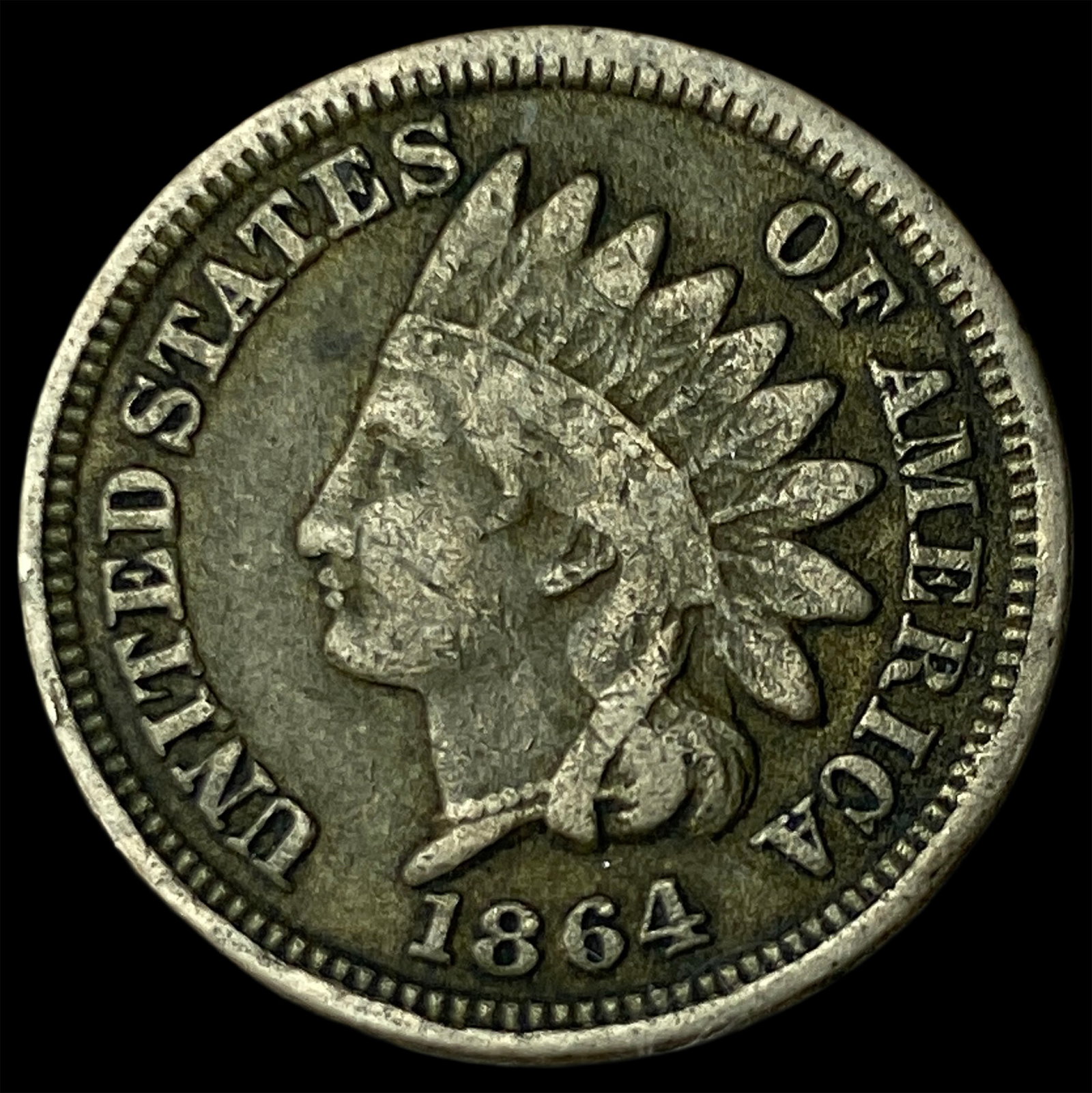 1864 Indian Head Cent (Bronze) NEARLY UNCIRCULATED (1 of 2)