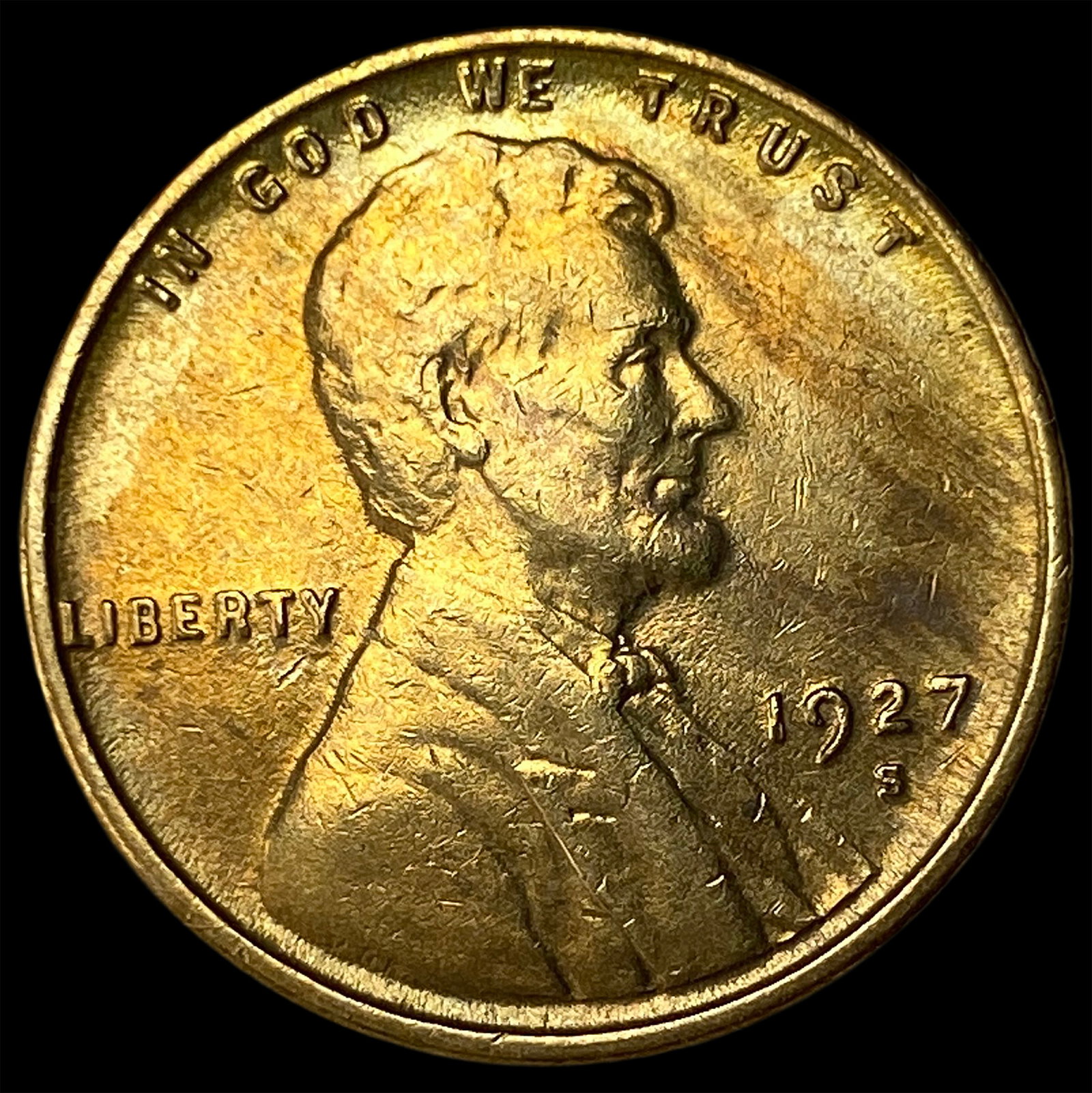 1927-S Lincoln Wheat Cent CHOICE BU: 1927-S Lincoln Wheat Cent CHOICE BU