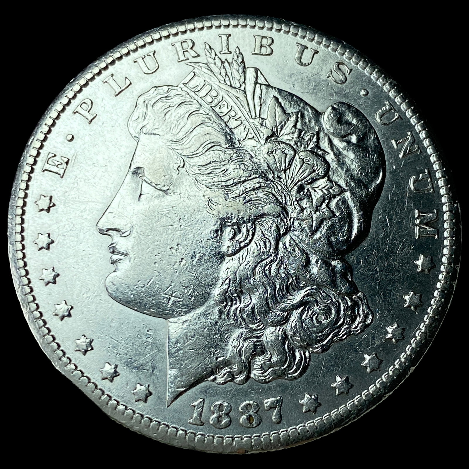 1887 Morgan Silver Dollar CHOICE AU: 1887 Morgan Silver Dollar CHOICE AU