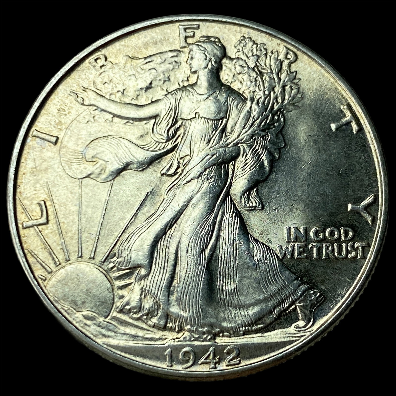1942-S Silver Walking Liberty Half Dollar GEM BU: 1942-S Silver Walking Liberty Half Dollar GEM BU
