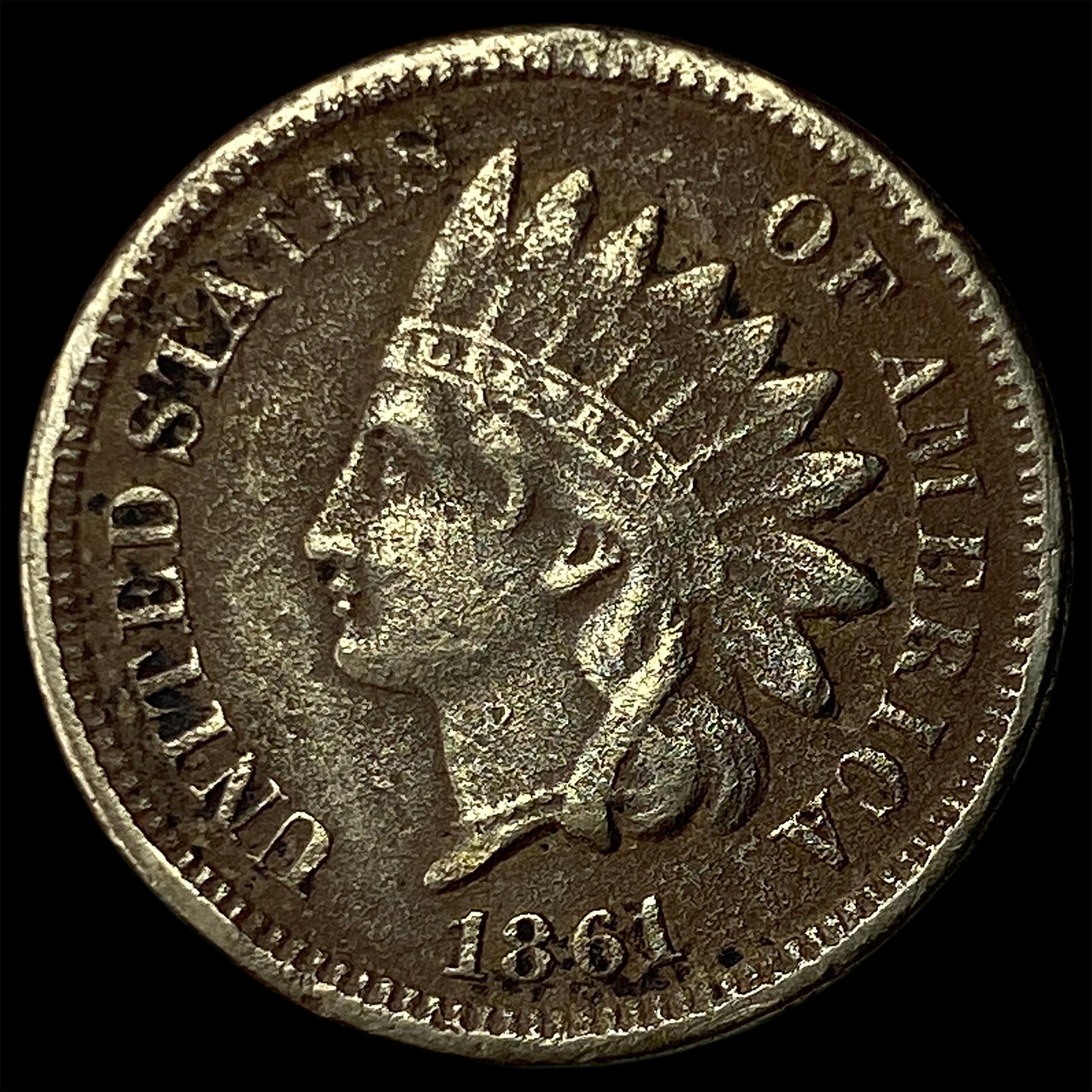 1861 Indian Head Cent NEARLY UNCIRCULATED: 1861 Indian Head Cent NEARLY UNCIRCULATED