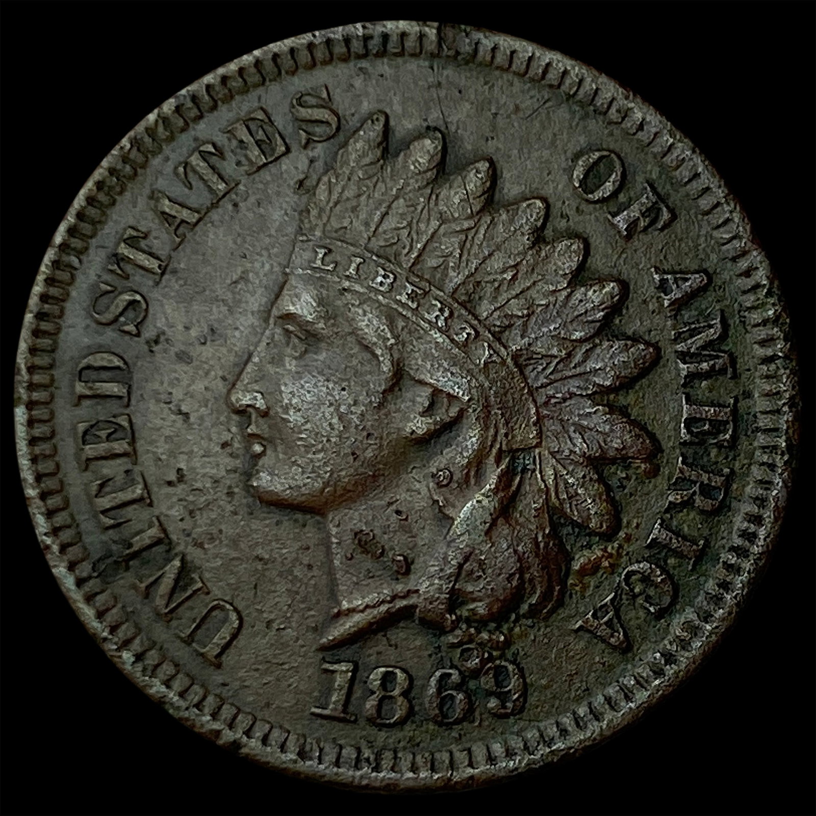 1869 Indian Head Cent CHOICE AU: 1869 Indian Head Cent CHOICE AU