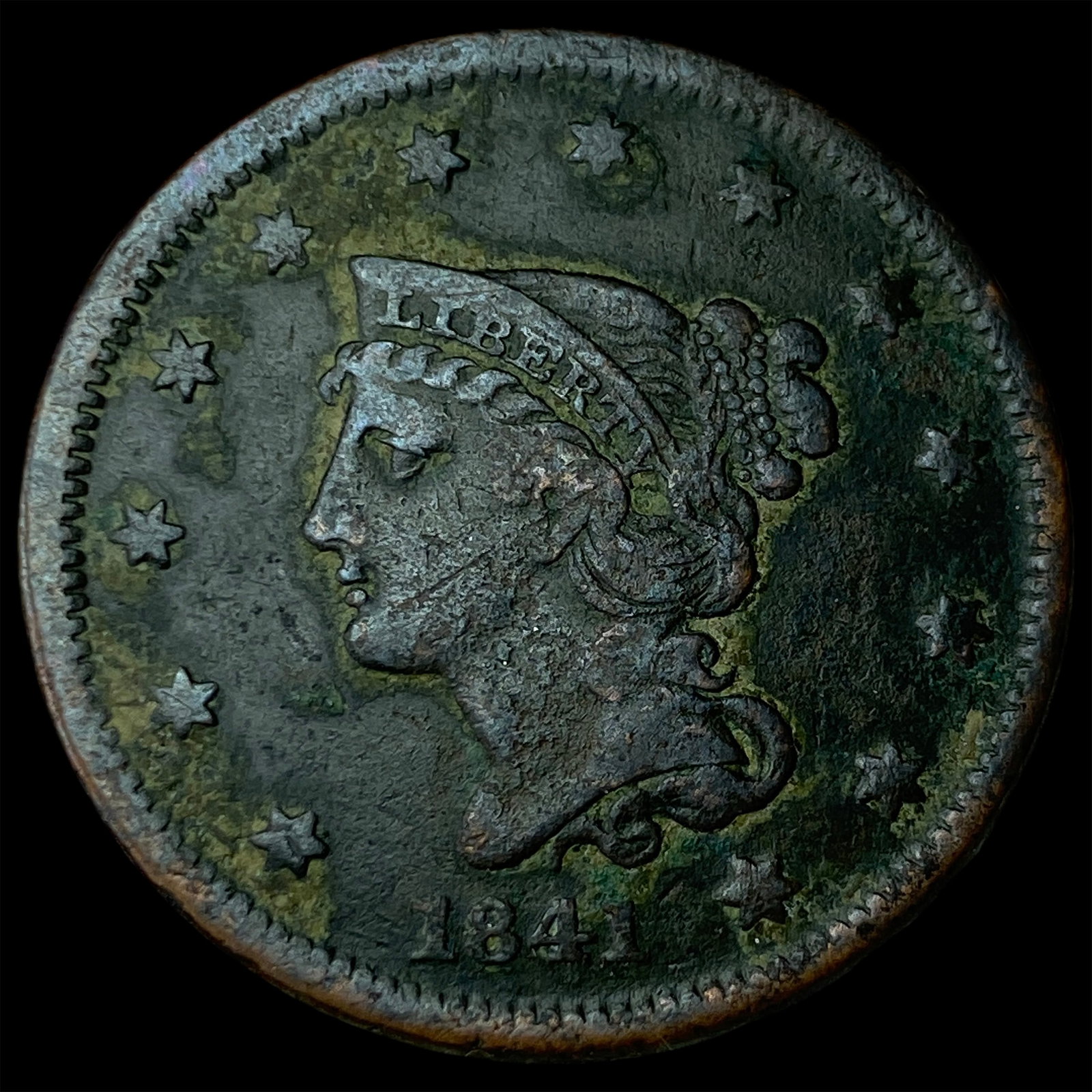 1841 Braided Hair Large Cent LIGHTLY CIRCULATED: 1841 Braided Hair Large Cent LIGHTLY CIRCULATED