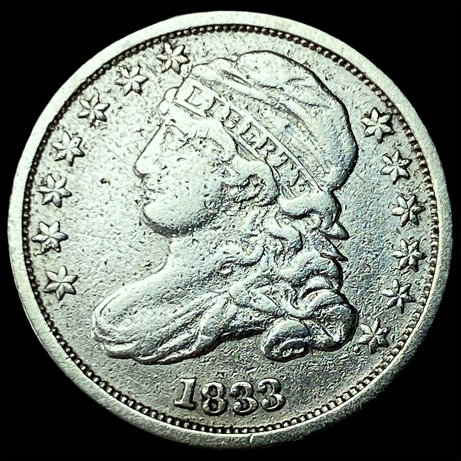 1833 Capped Bust Dime NEARLY UNCIRCULATED (1 of 2)