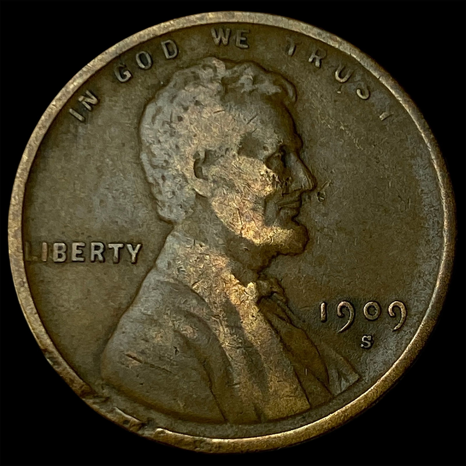 1909-S RD Lincoln Wheat Cent CLOSELY UNCIRCULATED: 1909-S RD Lincoln Wheat Cent CLOSELY UNCIRCULATED
