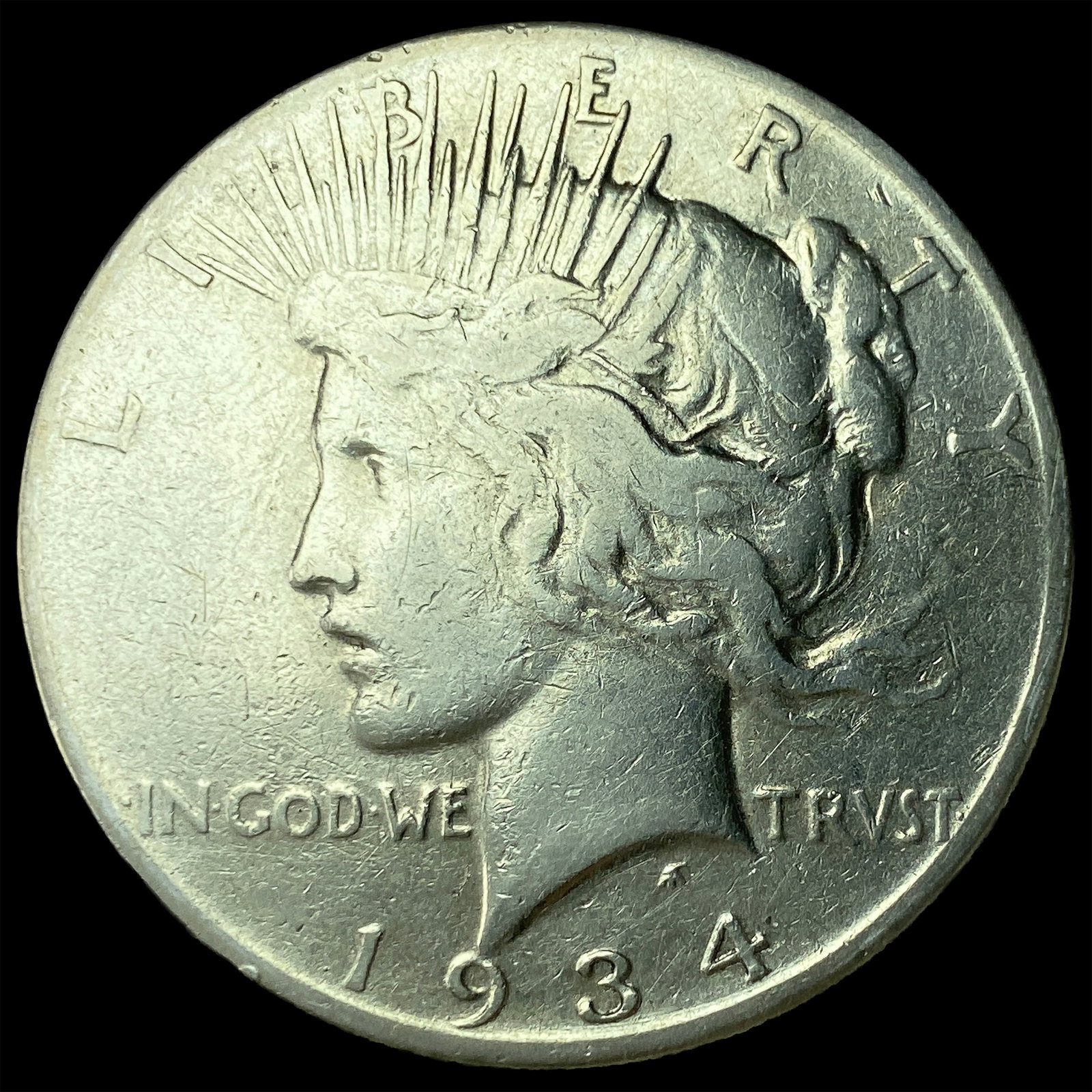 1934 Silver Peace Dollar NEARLY UNCIRCULATED: 1934 Silver Peace Dollar NEARLY UNCIRCULATED
