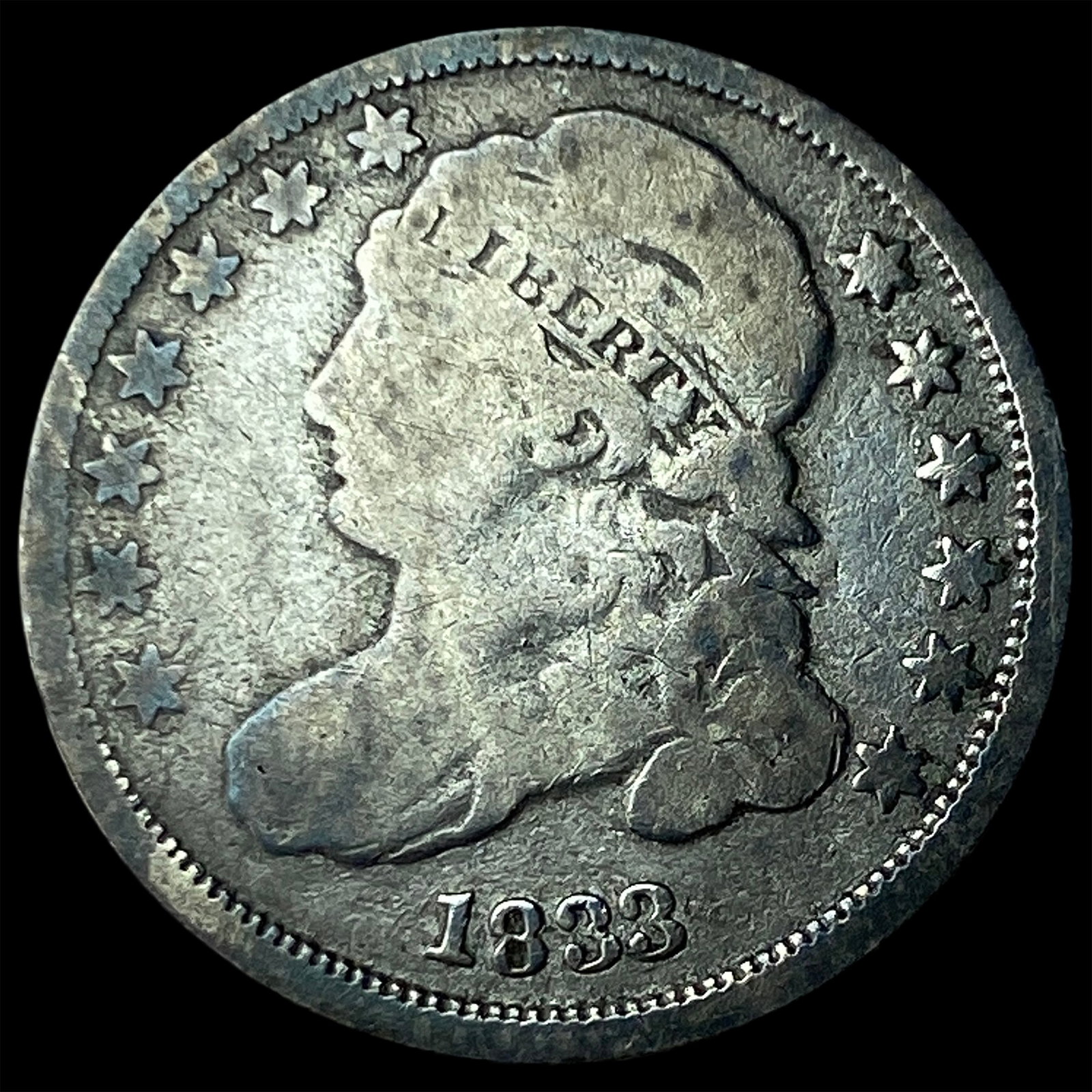 1833 Capped Bust Dime LIGHTLY CIRCULATED (1 of 2)