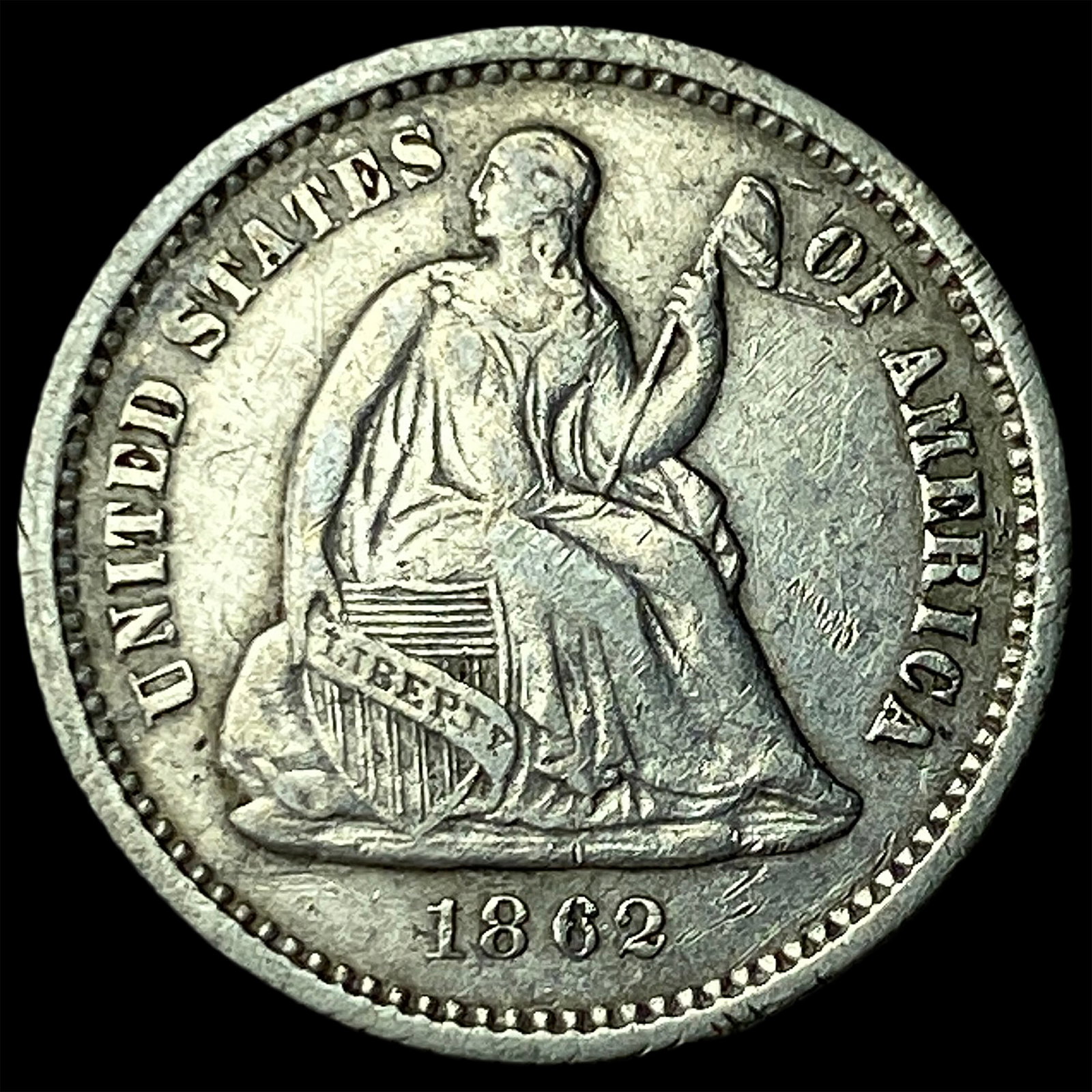 1862 Silver Half Dime CLOSELY UNCIRCULATED (1 of 2)