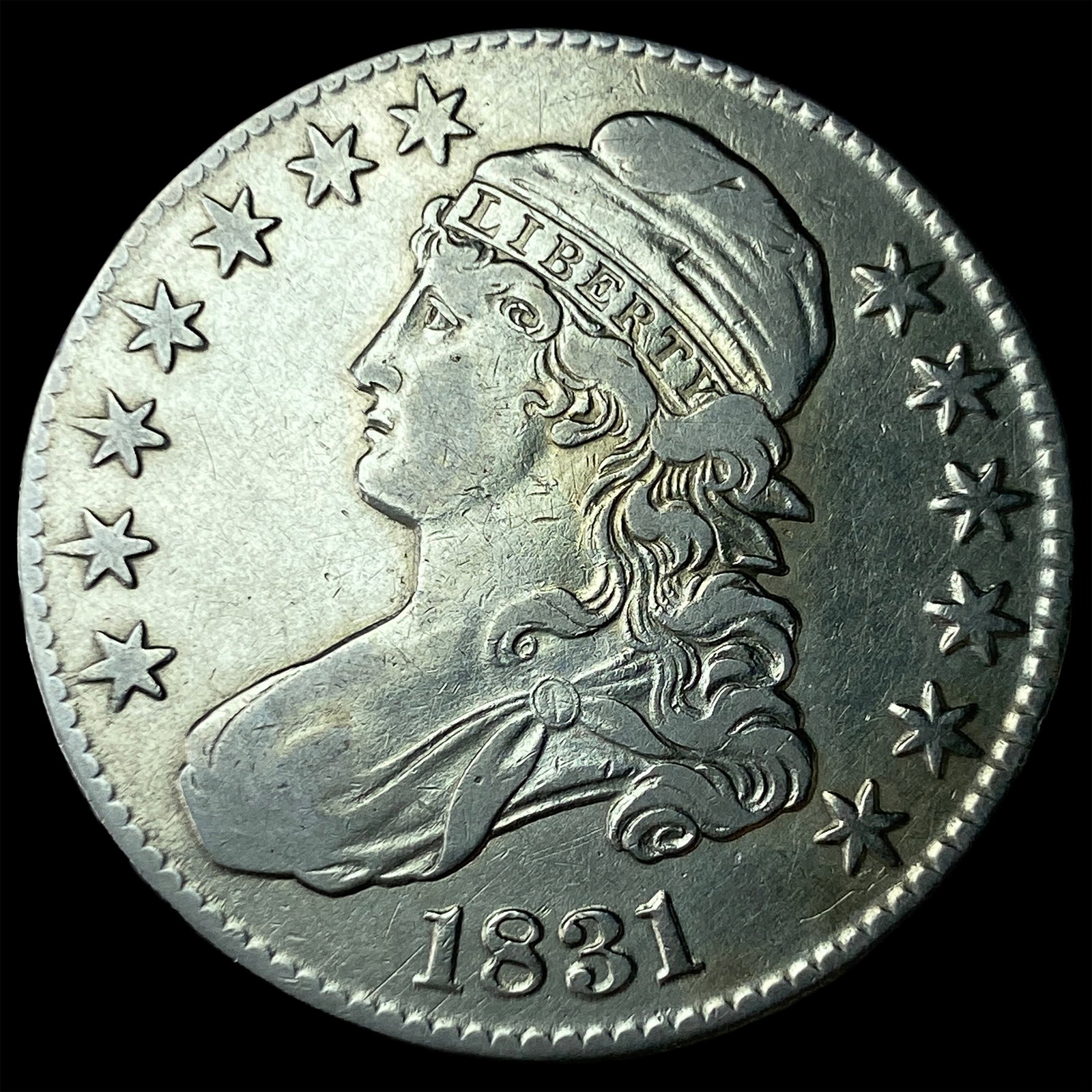 1831 Capped Bust Half Dollar NEARLY UNCIRCULATED: 1831 Capped Bust Half Dollar NEARLY UNCIRCULATED