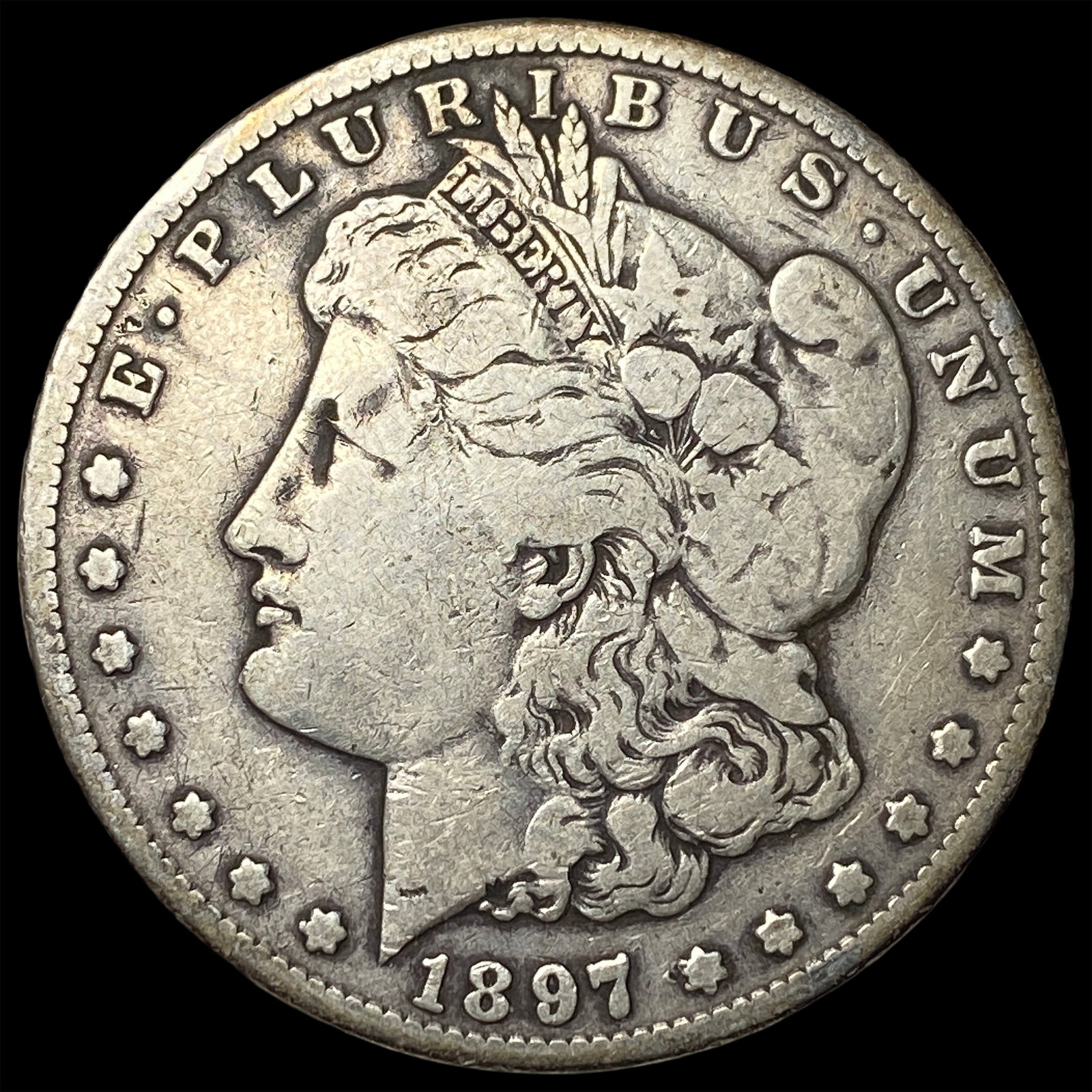 1897-S Silver Morgan Dollar LIGHTLY CIRCULATED: 1897-S Silver Morgan Dollar LIGHTLY CIRCULATED