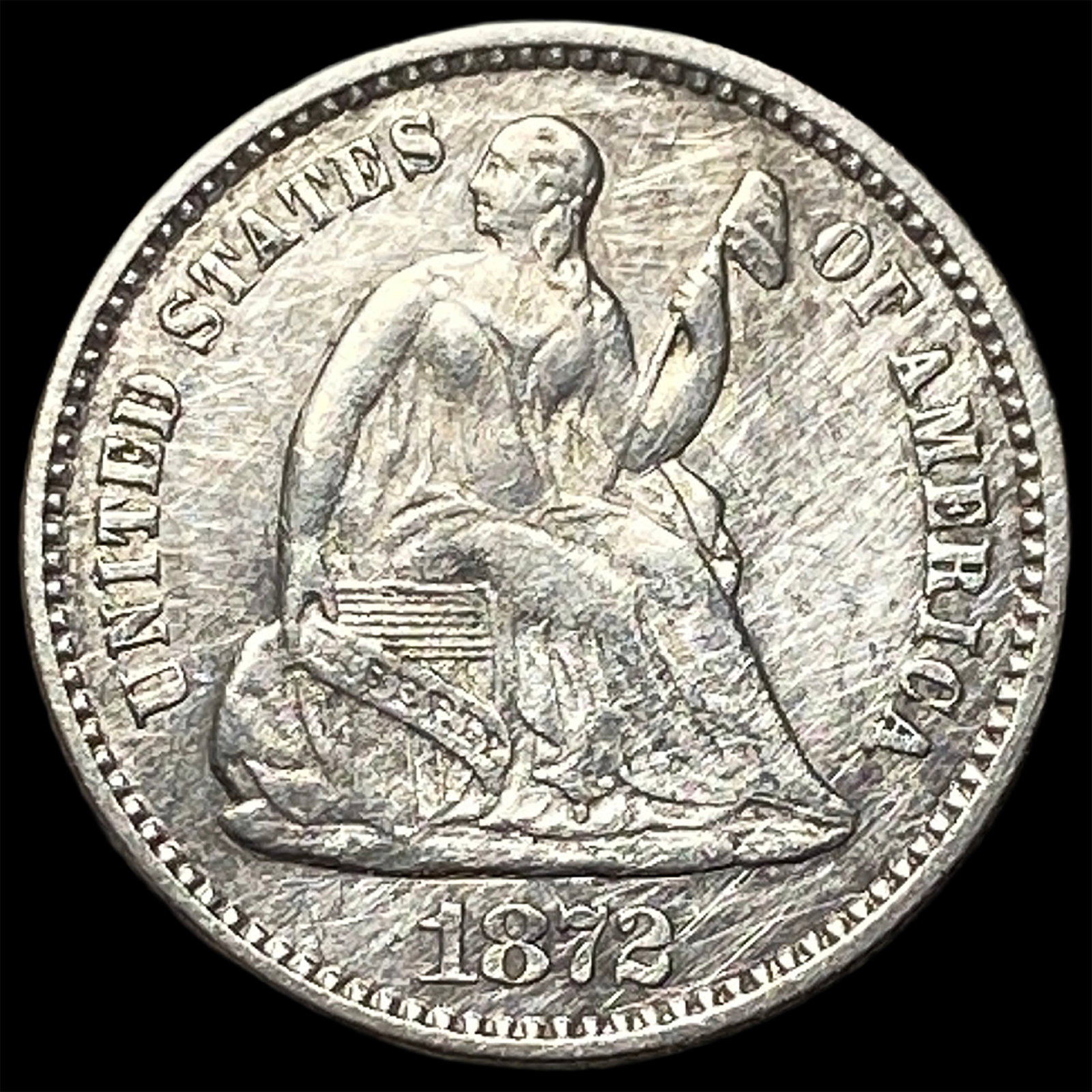1872 Silver Half Dime UNCIRCULATED: 1872 Silver Half Dime UNCIRCULATED