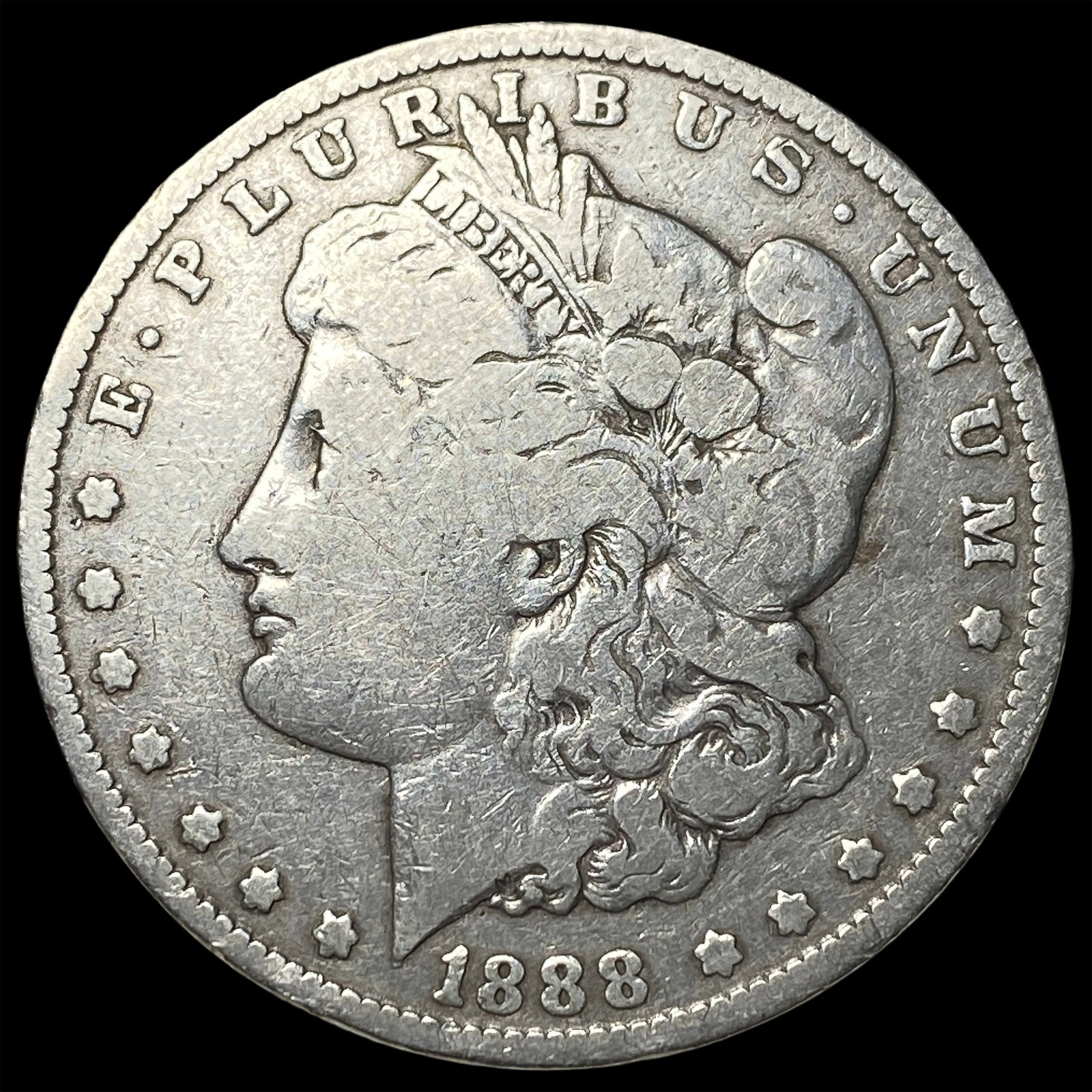 1888 Morgan Silver Dollar LIGHTLY CIRCULATED: 1888 Morgan Silver Dollar LIGHTLY CIRCULATED