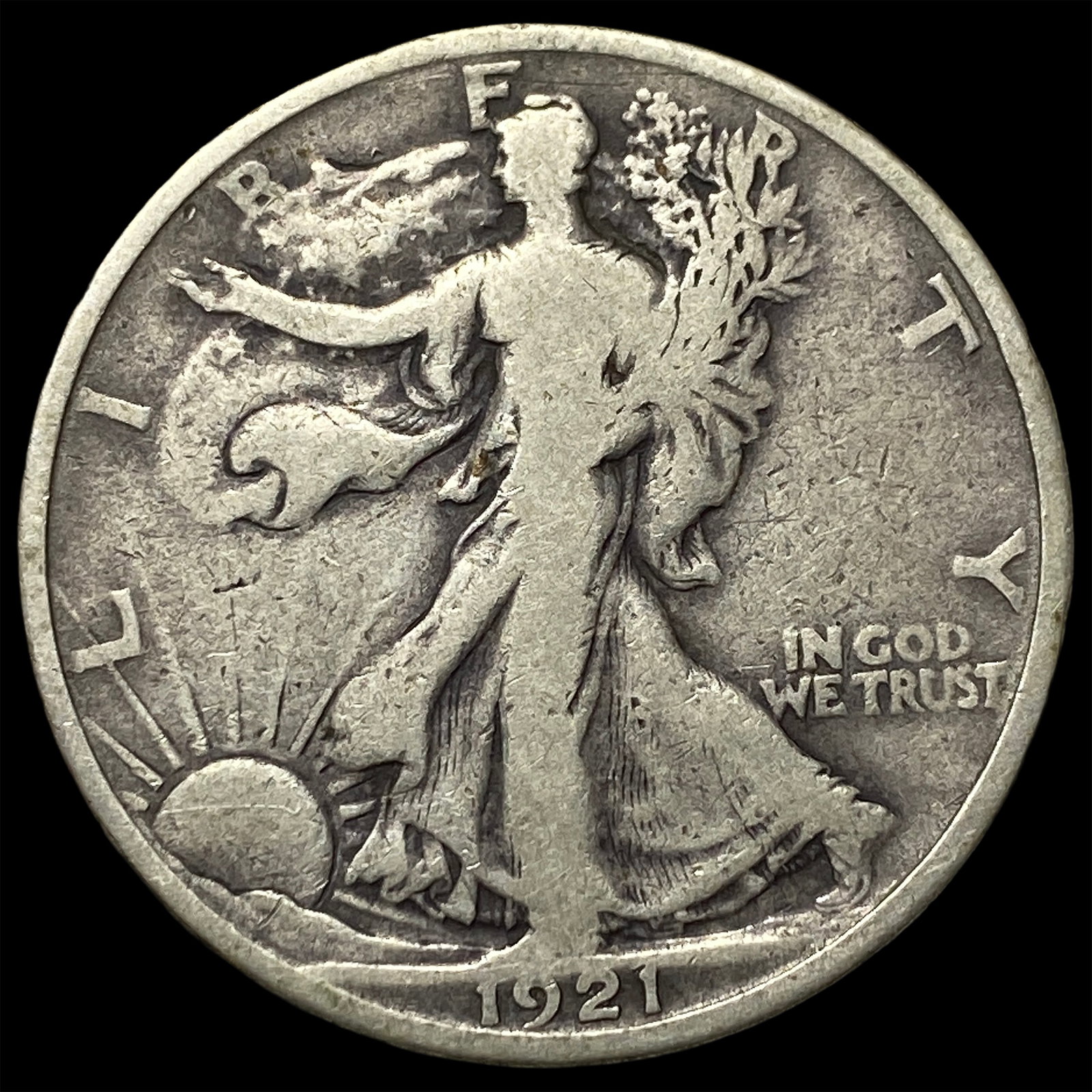 1921 Walking Liberty Half Dollar NEARLY UNCIRCULATED (1 of 2)