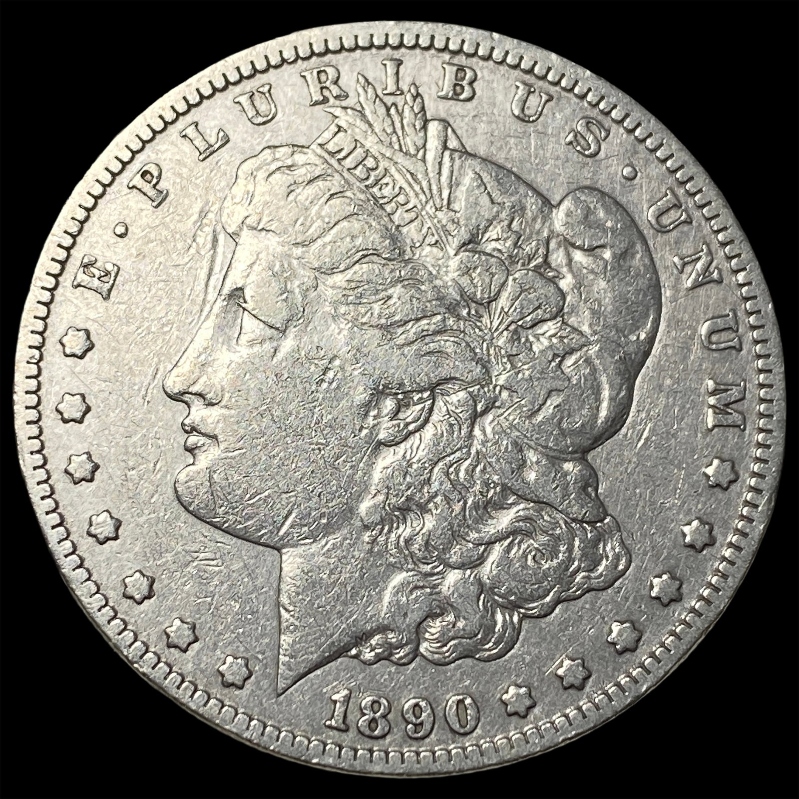 1890-CC Silver Morgan Dollar NEARLY UNCIRCULATED: 1890-CC Silver Morgan Dollar NEARLY UNCIRCULATED