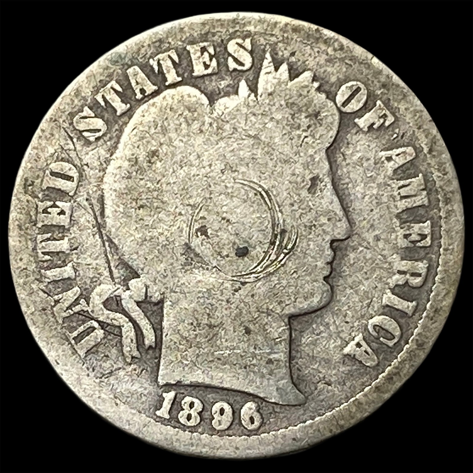 1896-O Silver Barber Dime NICELY CIRCULATED: 1896-O Silver Barber Dime NICELY CIRCULATED
