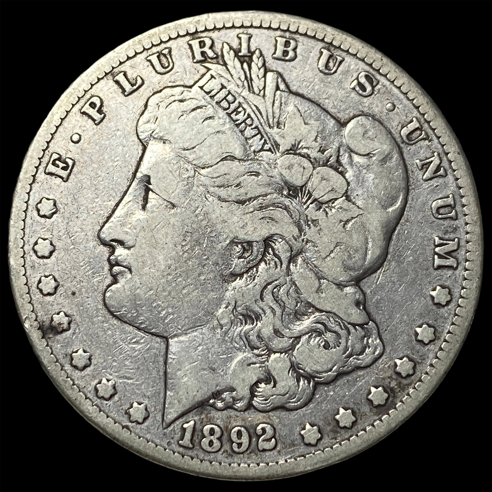 1892-CC Silver Morgan Dollar NEARLY UNCIRCULATED (1 of 2)