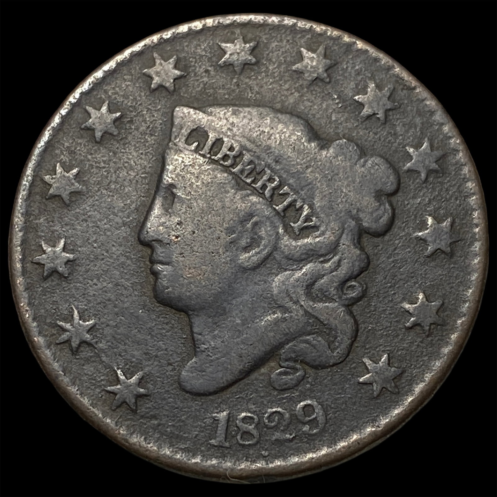 1829 Coronet Head Large Cent LIGHTLY CIRCULATED (1 of 2)